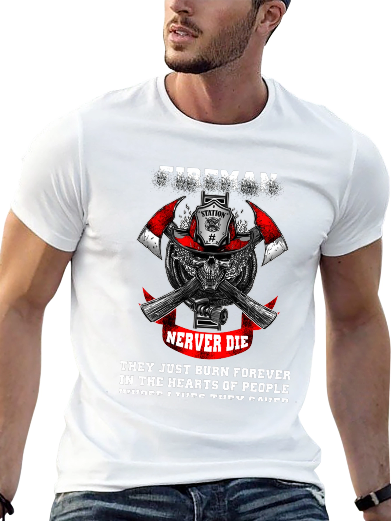 Fireman Never Die Graphic T-Shirt