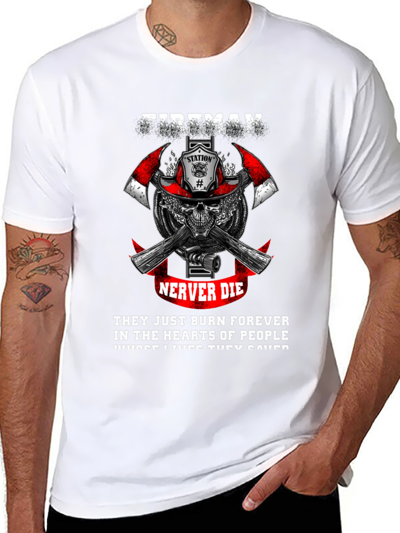 Fireman Never Die Graphic T-Shirt