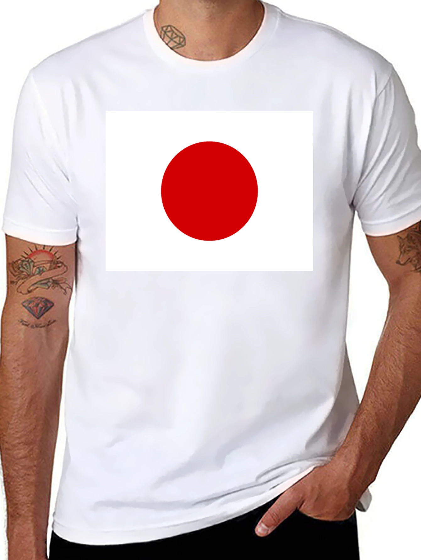 Japan Flag Graphic T-Shirt - Black Cotton Tee