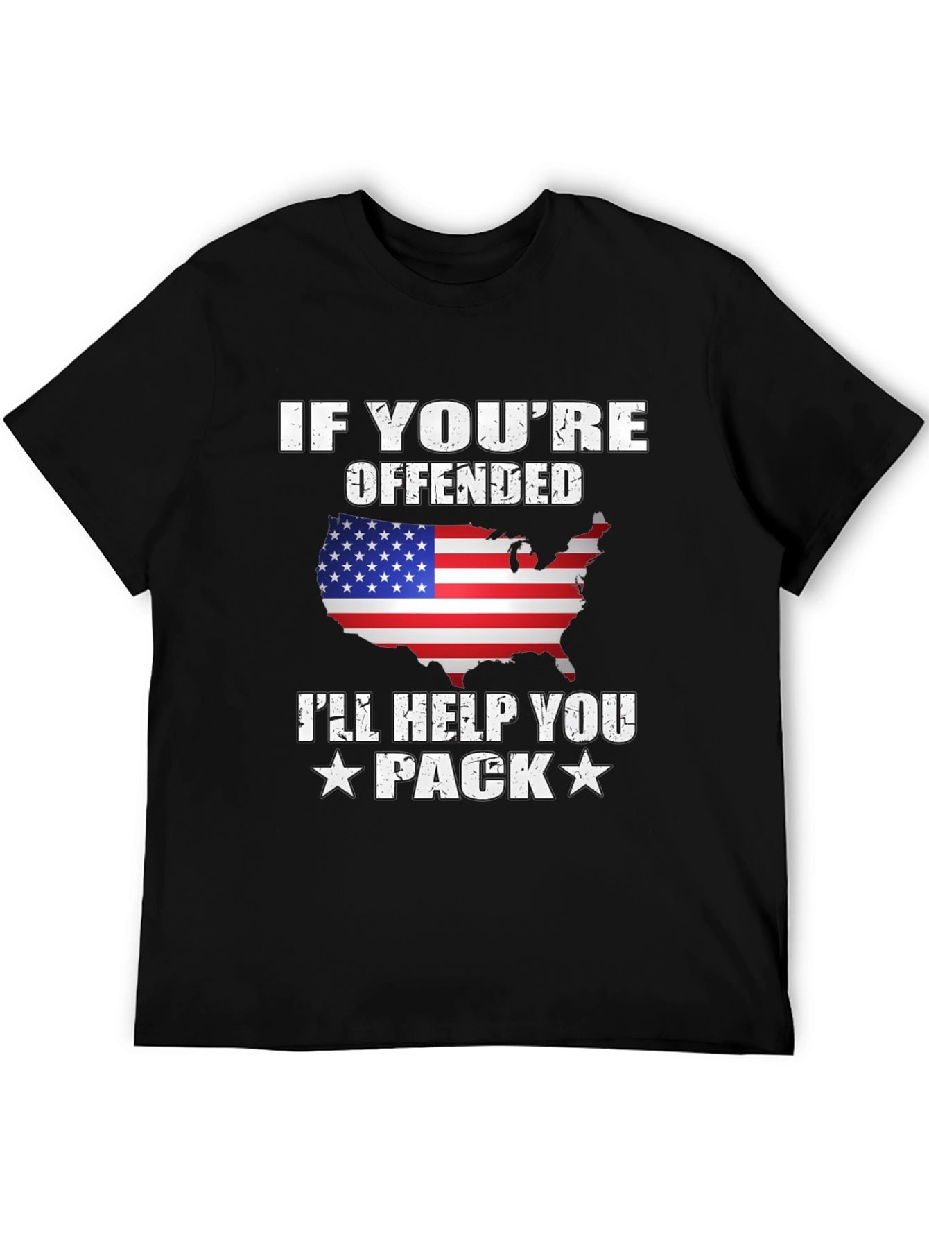 Offended Ill Help You Pack Patriotic USA T-Shirt