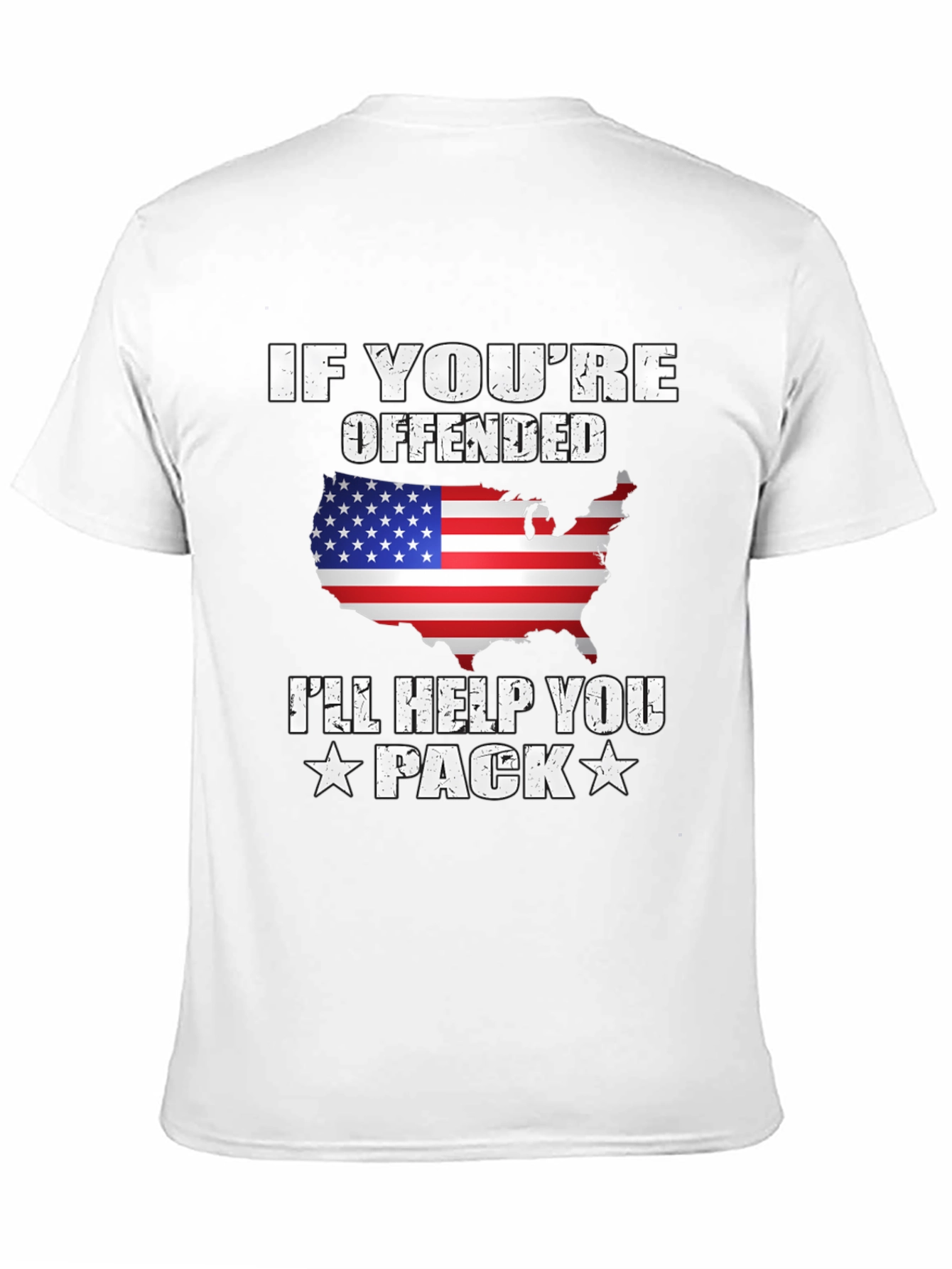 Offended Ill Help You Pack Patriotic USA T-Shirt
