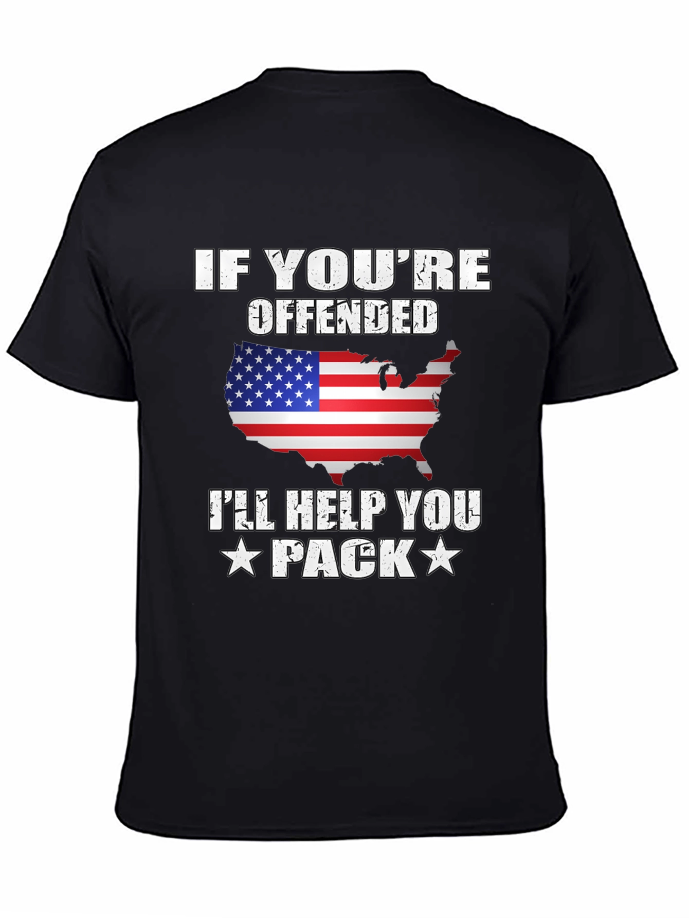 Offended Ill Help You Pack Patriotic USA T-Shirt