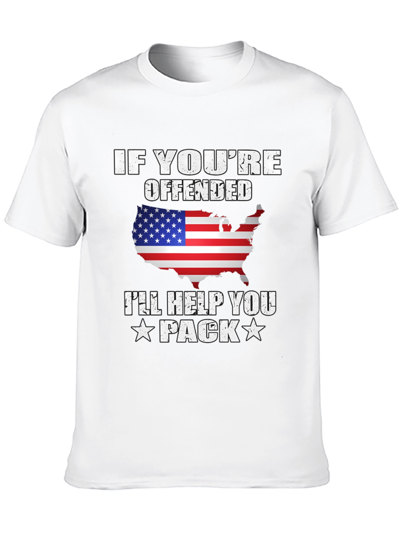 Offended Ill Help You Pack Patriotic USA T-Shirt