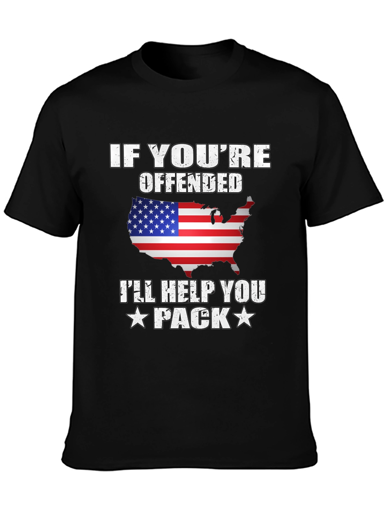 Offended Ill Help You Pack Patriotic USA T-Shirt