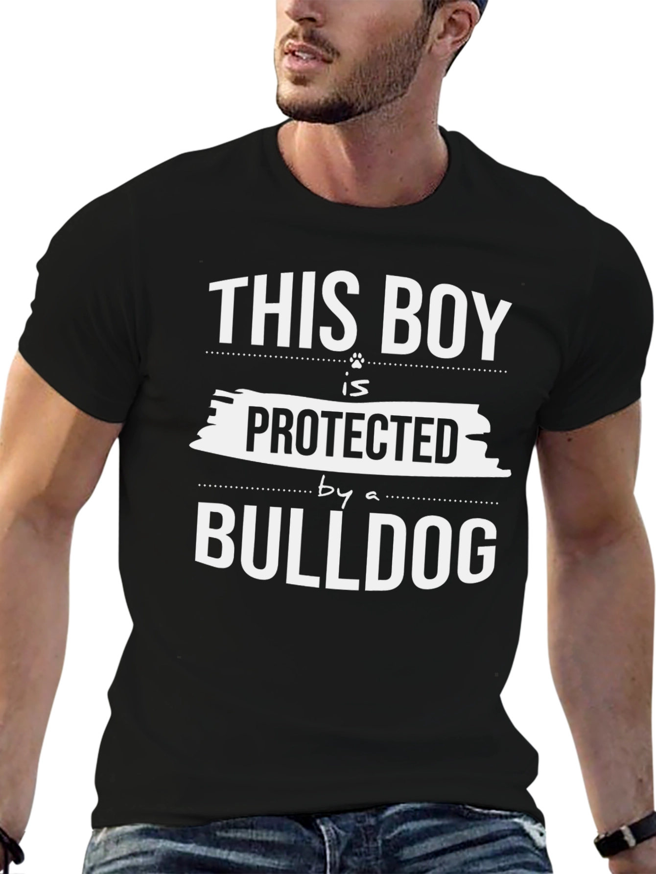 Bulldog Protected Graphic Tee - Black