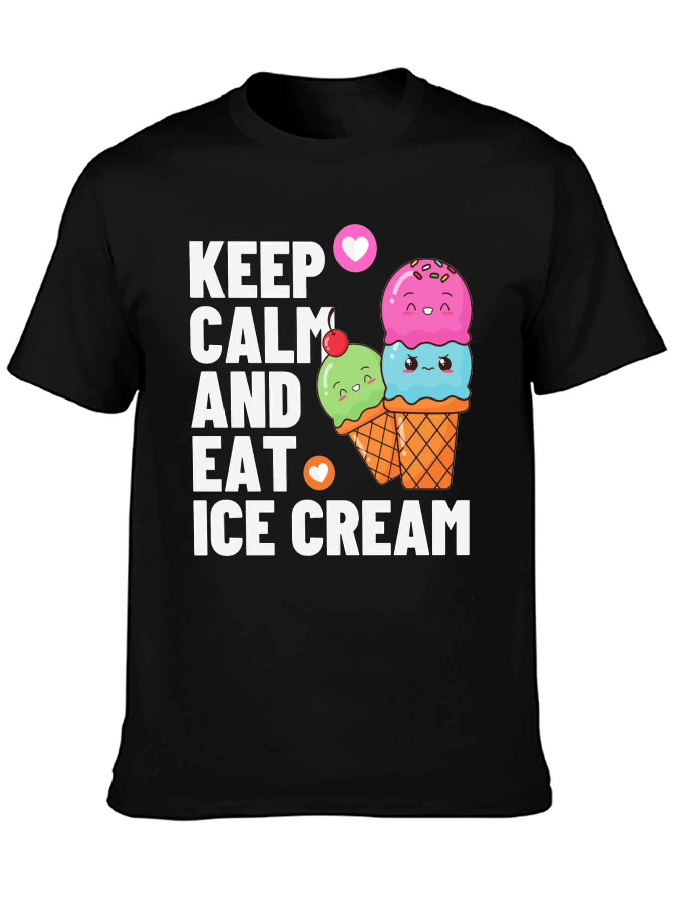 Keep Calm & Eat Ice Cream Graphic Tee