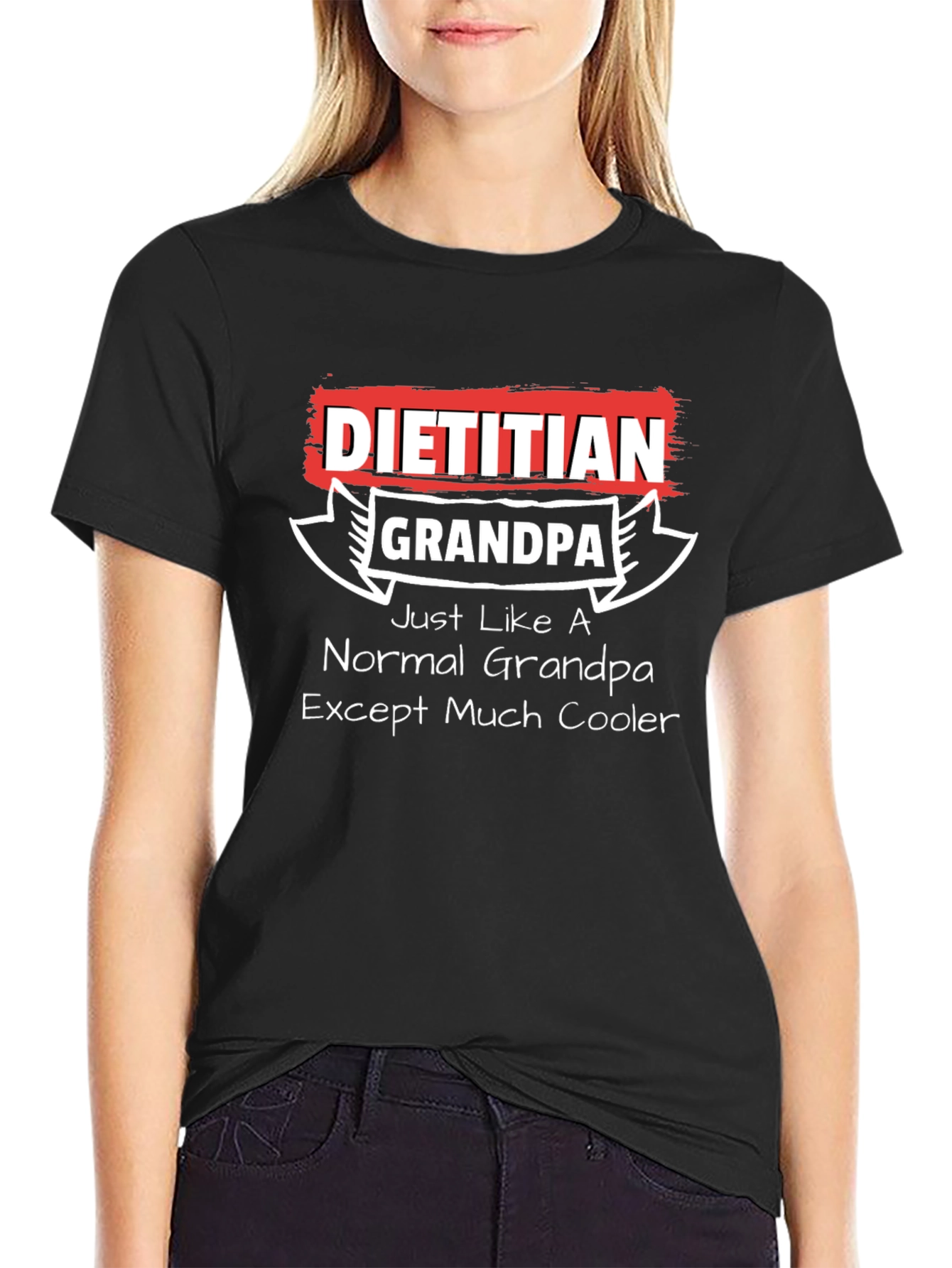 Dietitian Grandpa Graphic T-Shirt - Cool Grandfather Tee