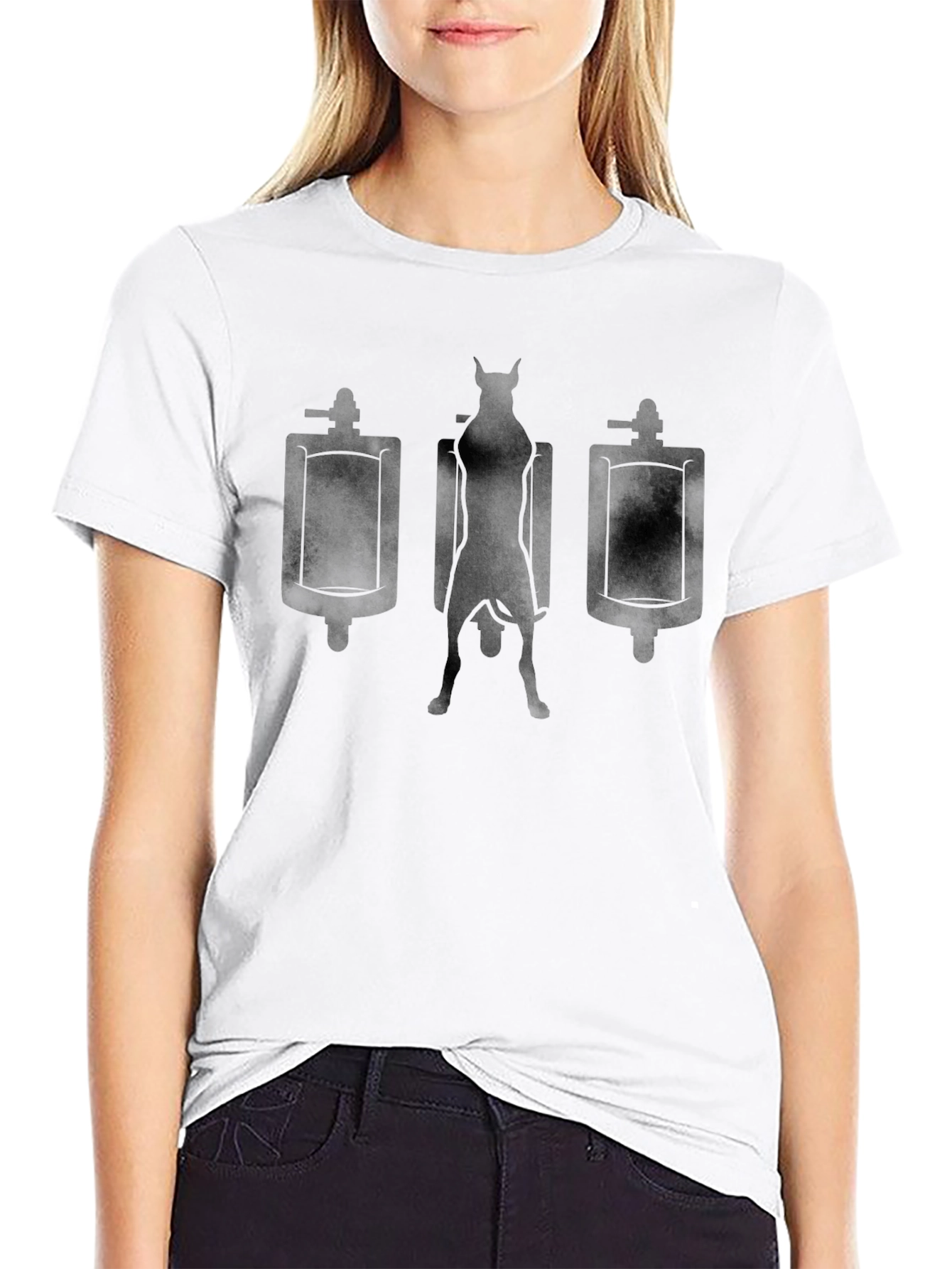 Funny Dog Urinal T-Shirt