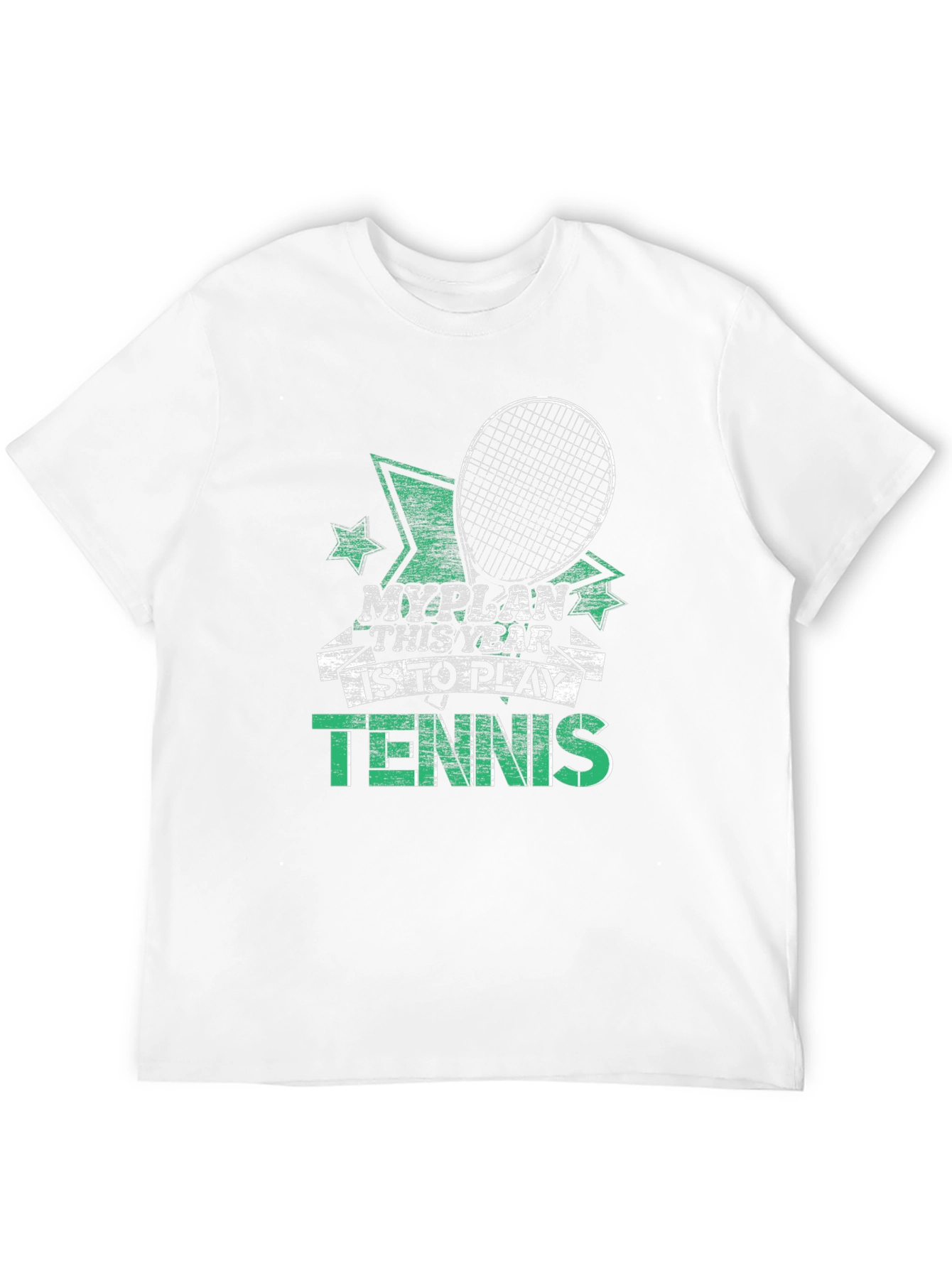Tennis Player Black T-Shirt - My Plan This Year
