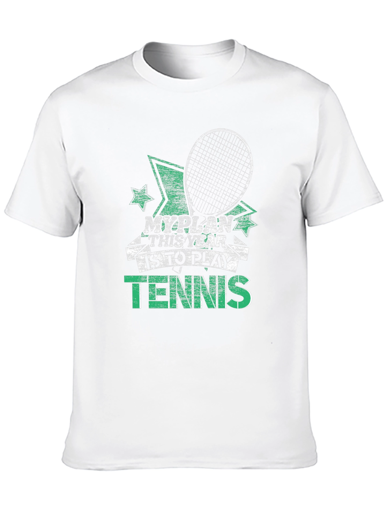 Tennis Player Black T-Shirt - My Plan This Year