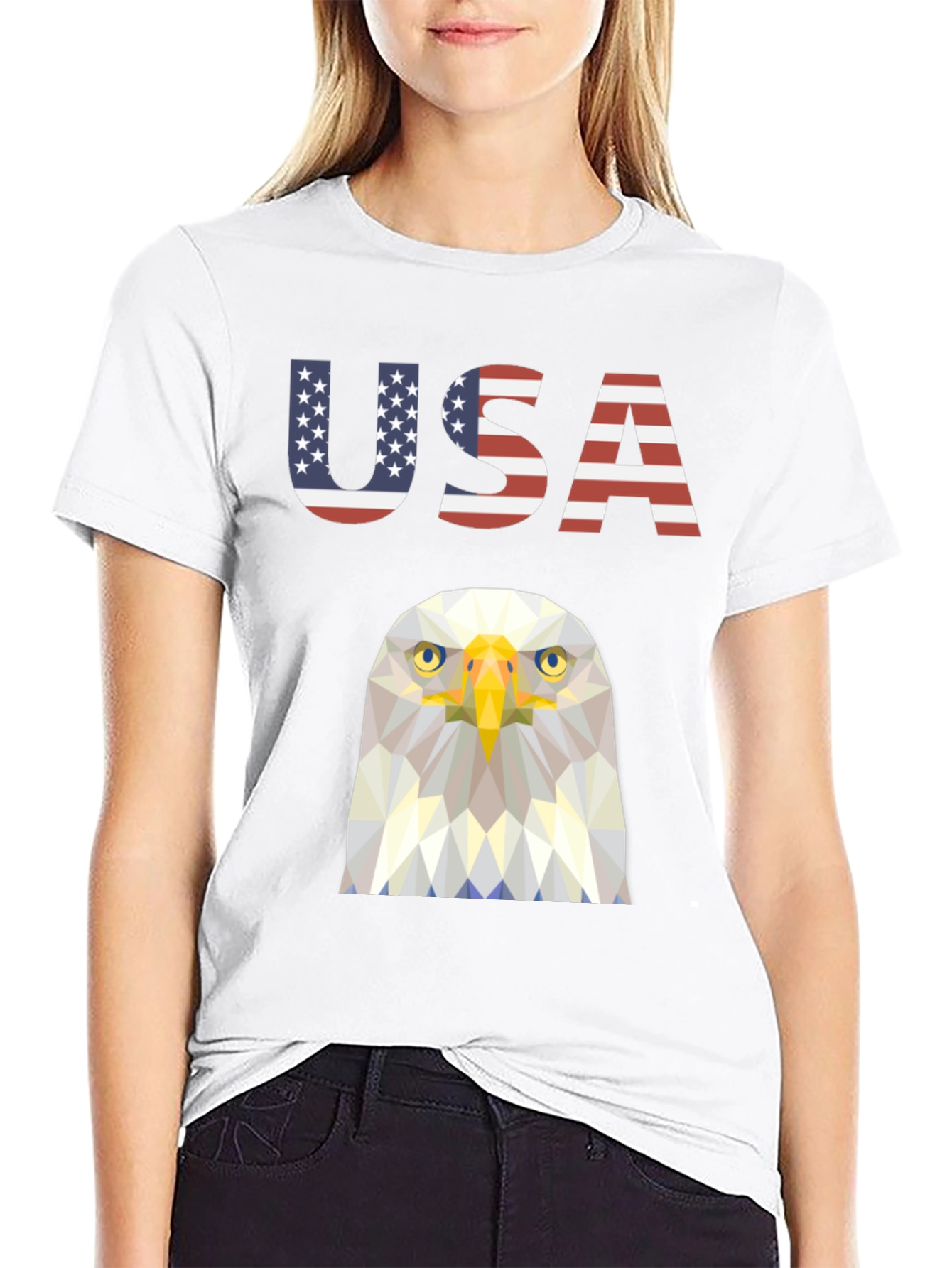 USA Eagle Graphic T-Shirt - Patriotic Design