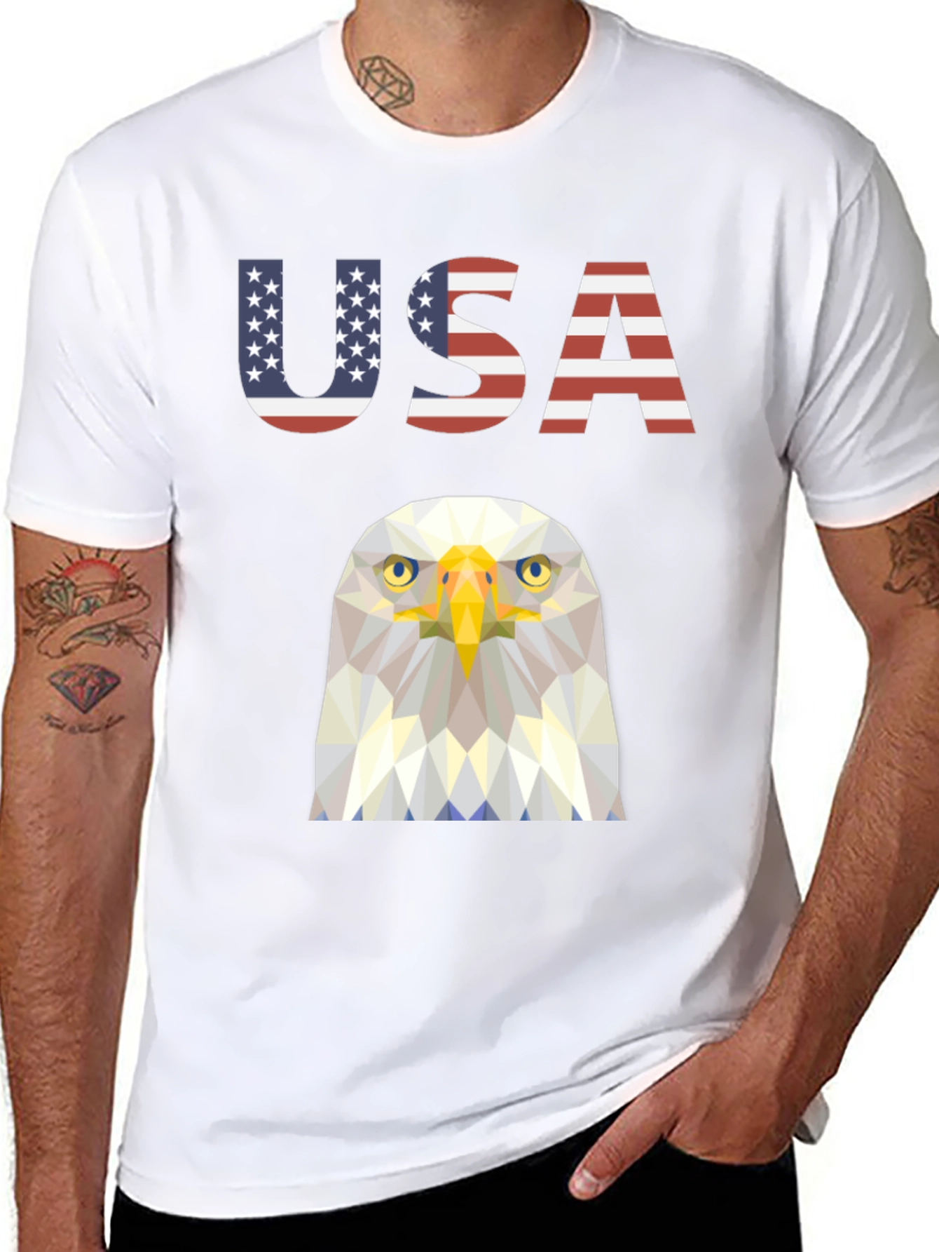 USA Eagle Graphic T-Shirt - Patriotic Design