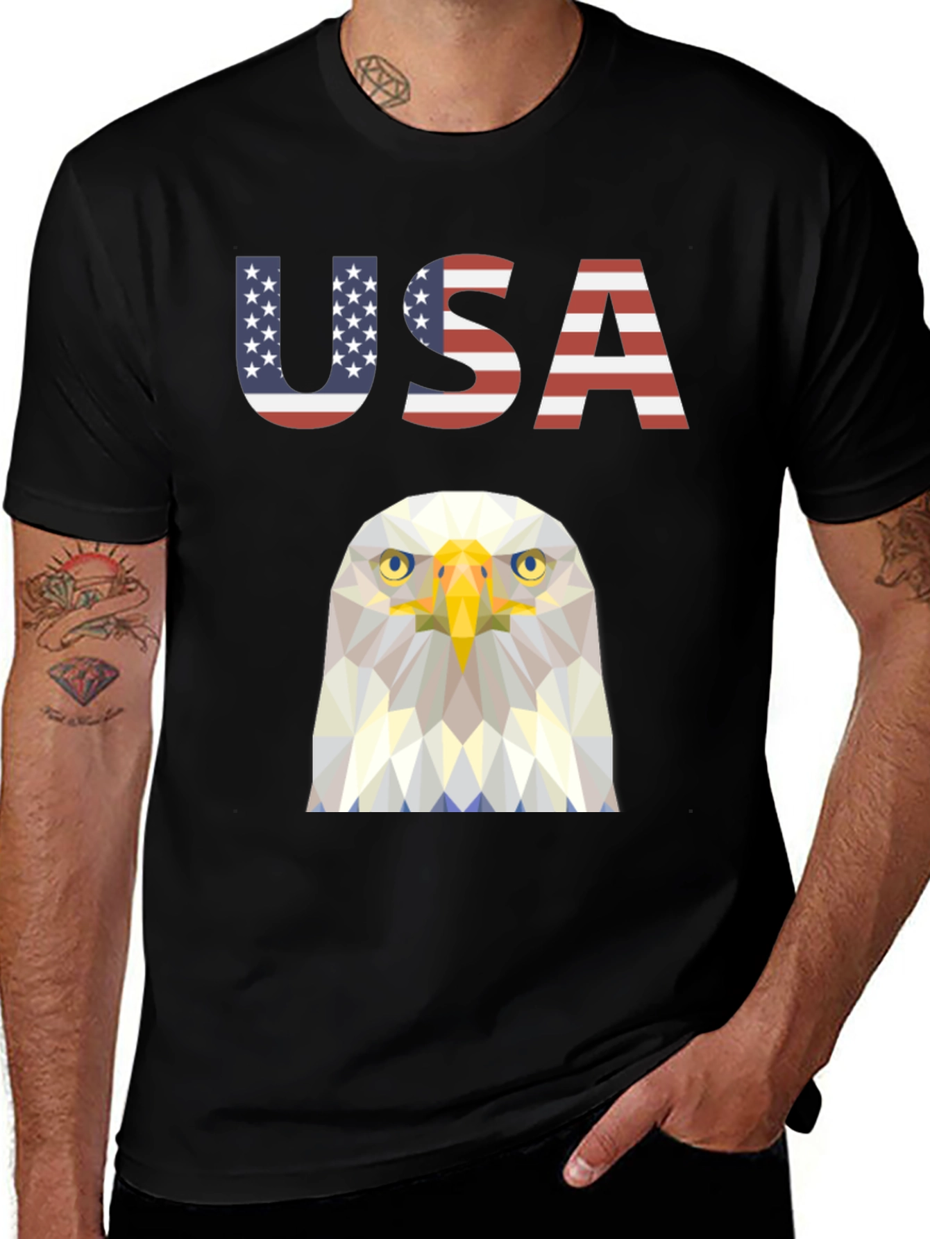 USA Eagle Graphic T-Shirt - Patriotic Design