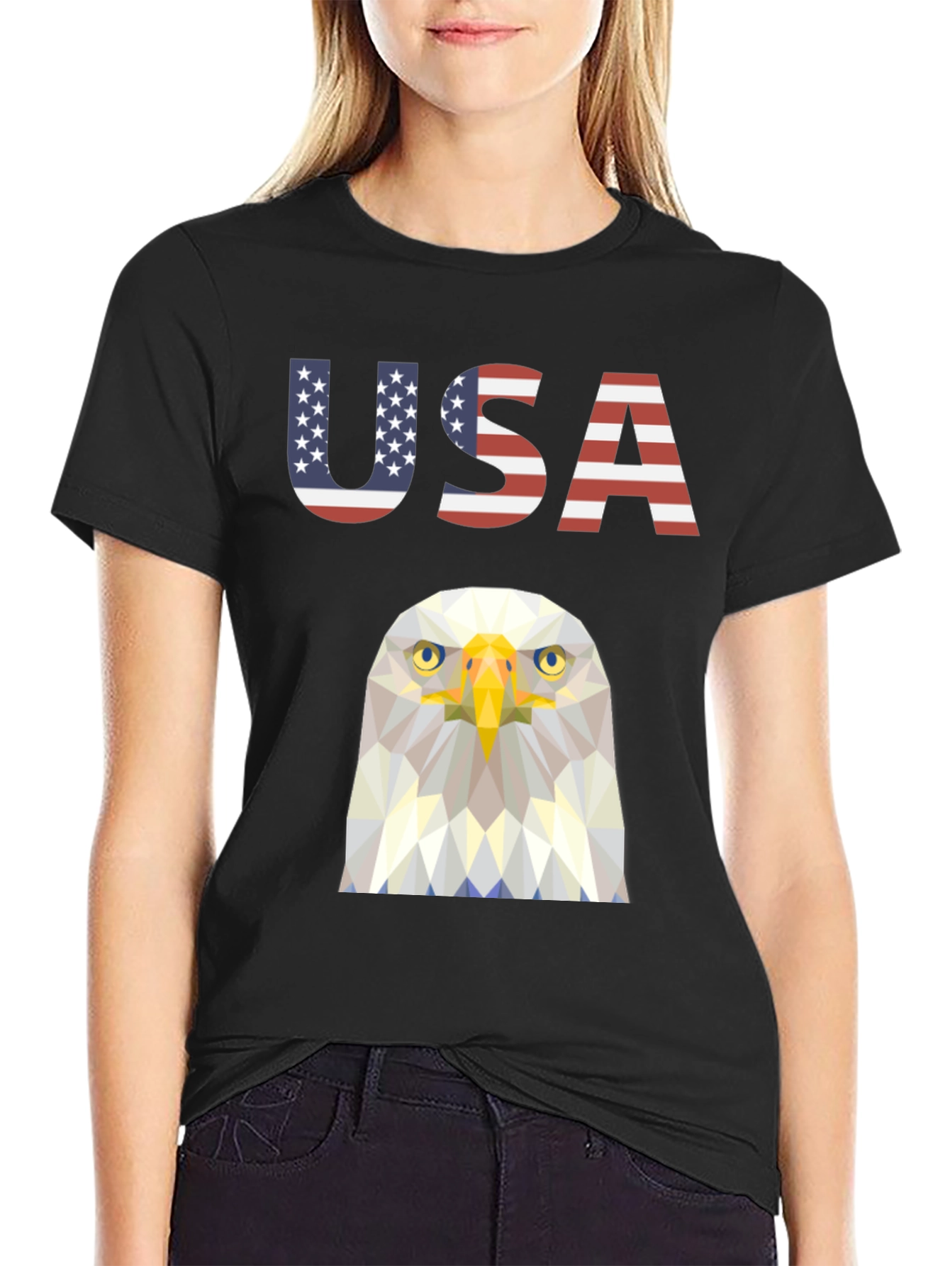 USA Eagle Graphic T-Shirt - Patriotic Design