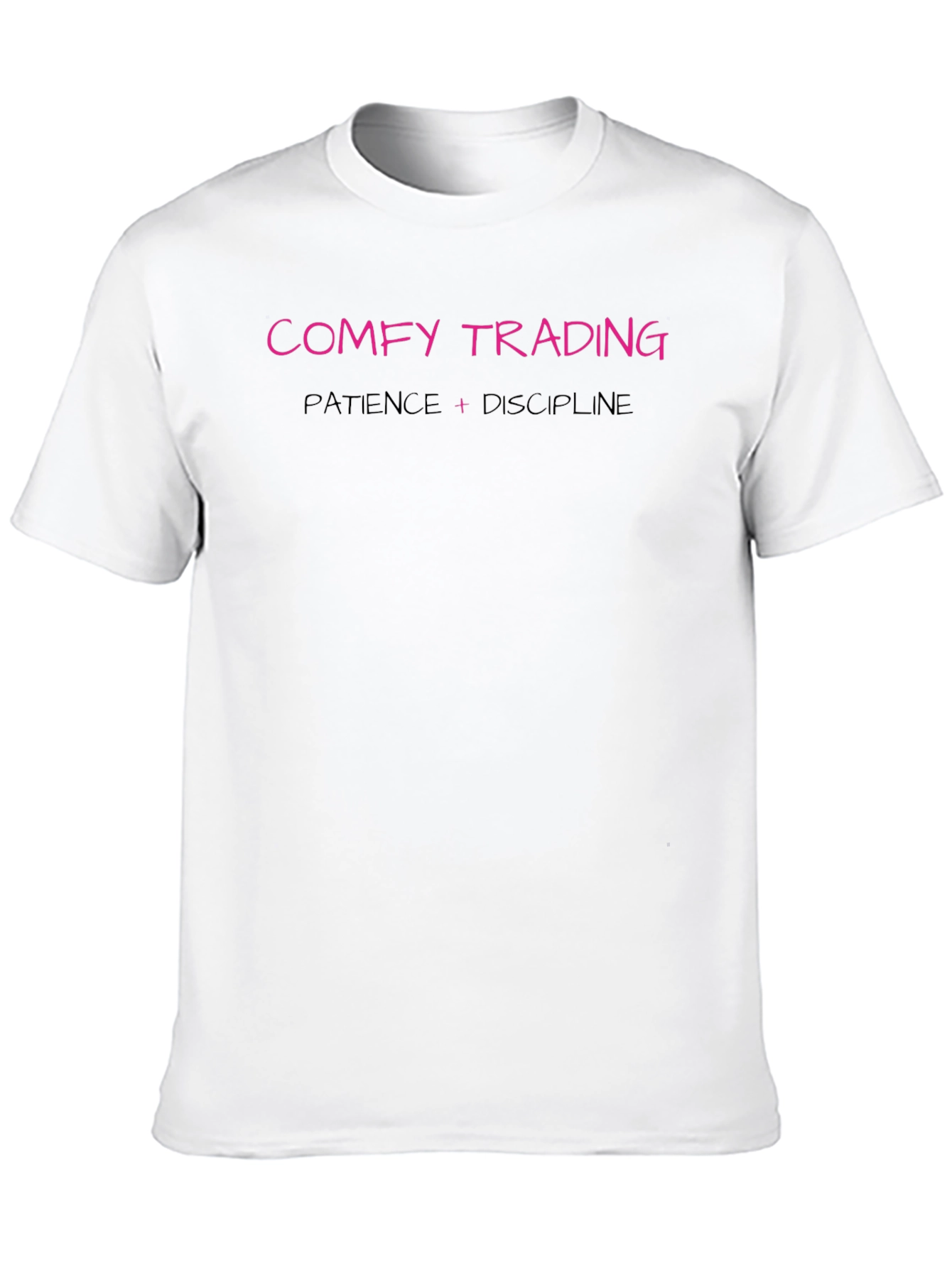 Comfy Trading Black Tee: Patience & Discipline