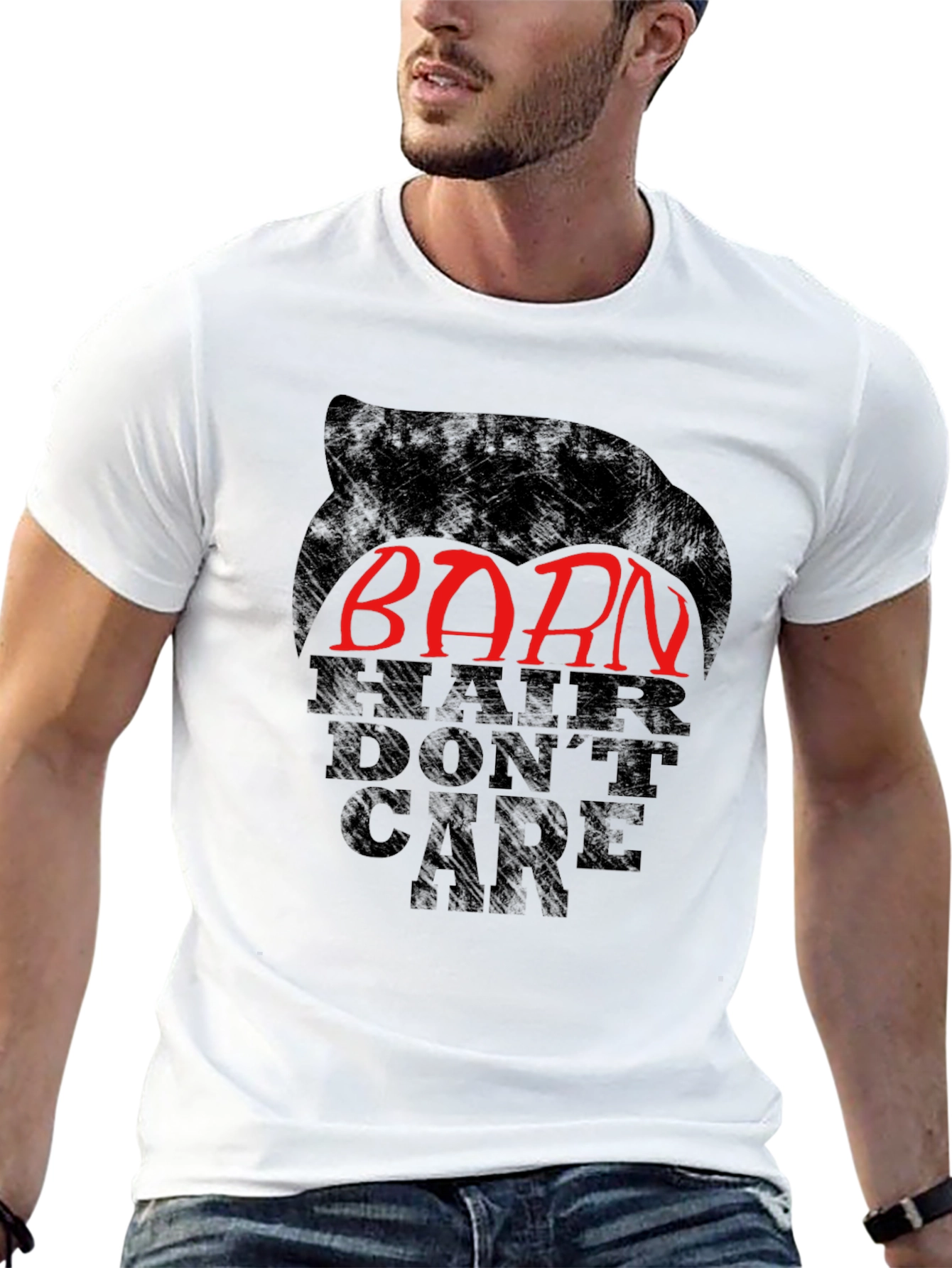 Born With Hair Dont Care Mens T-Shirt