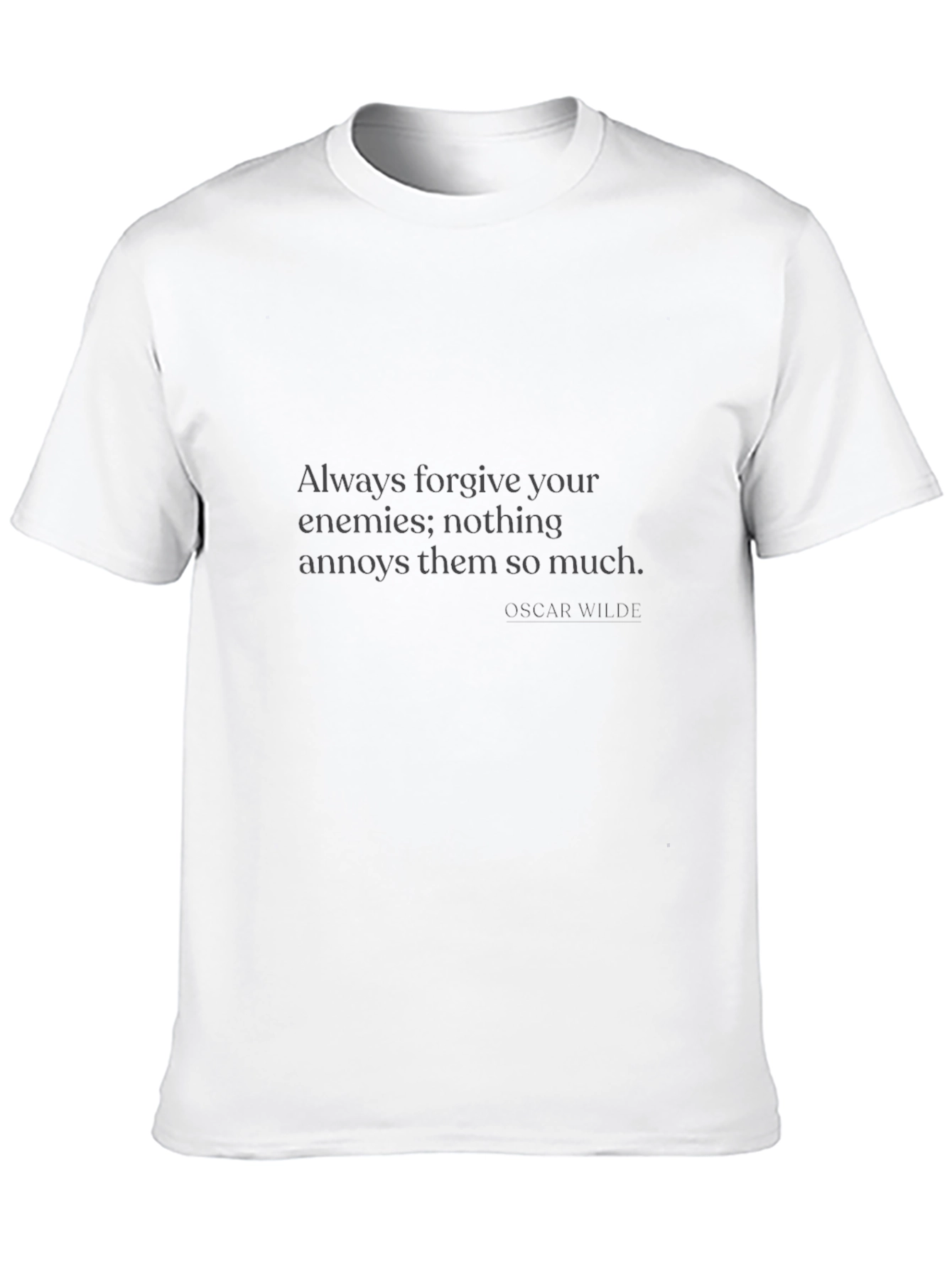 Forgive Enemies Oscar Wilde Quote Black T-Shirt