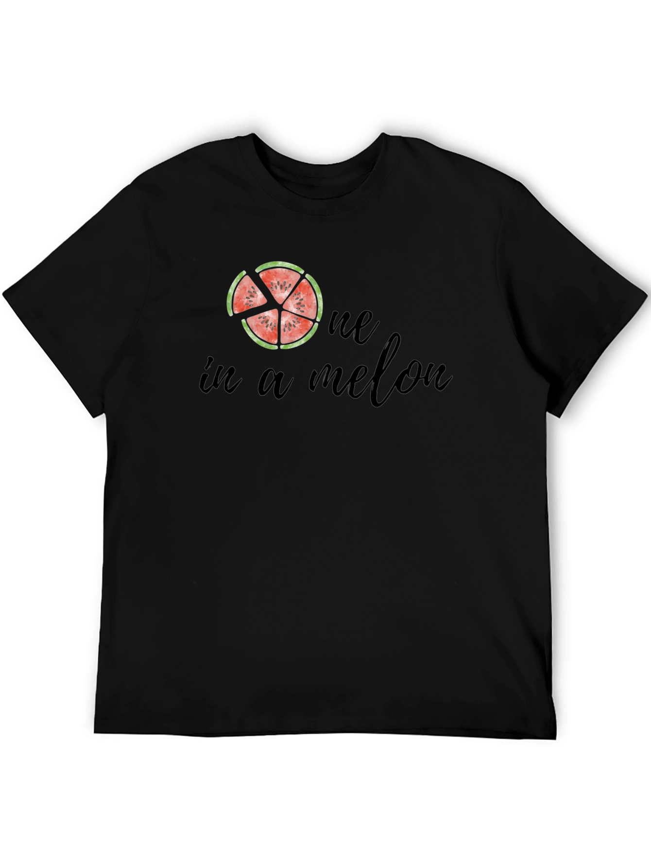 One In A Melon Black Graphic Tee