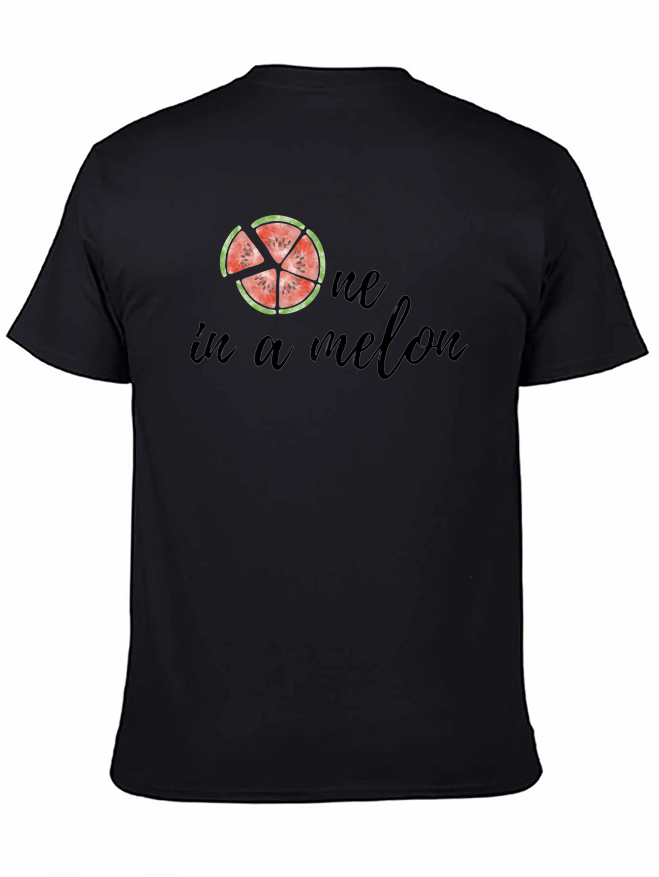 One In A Melon Black Graphic Tee