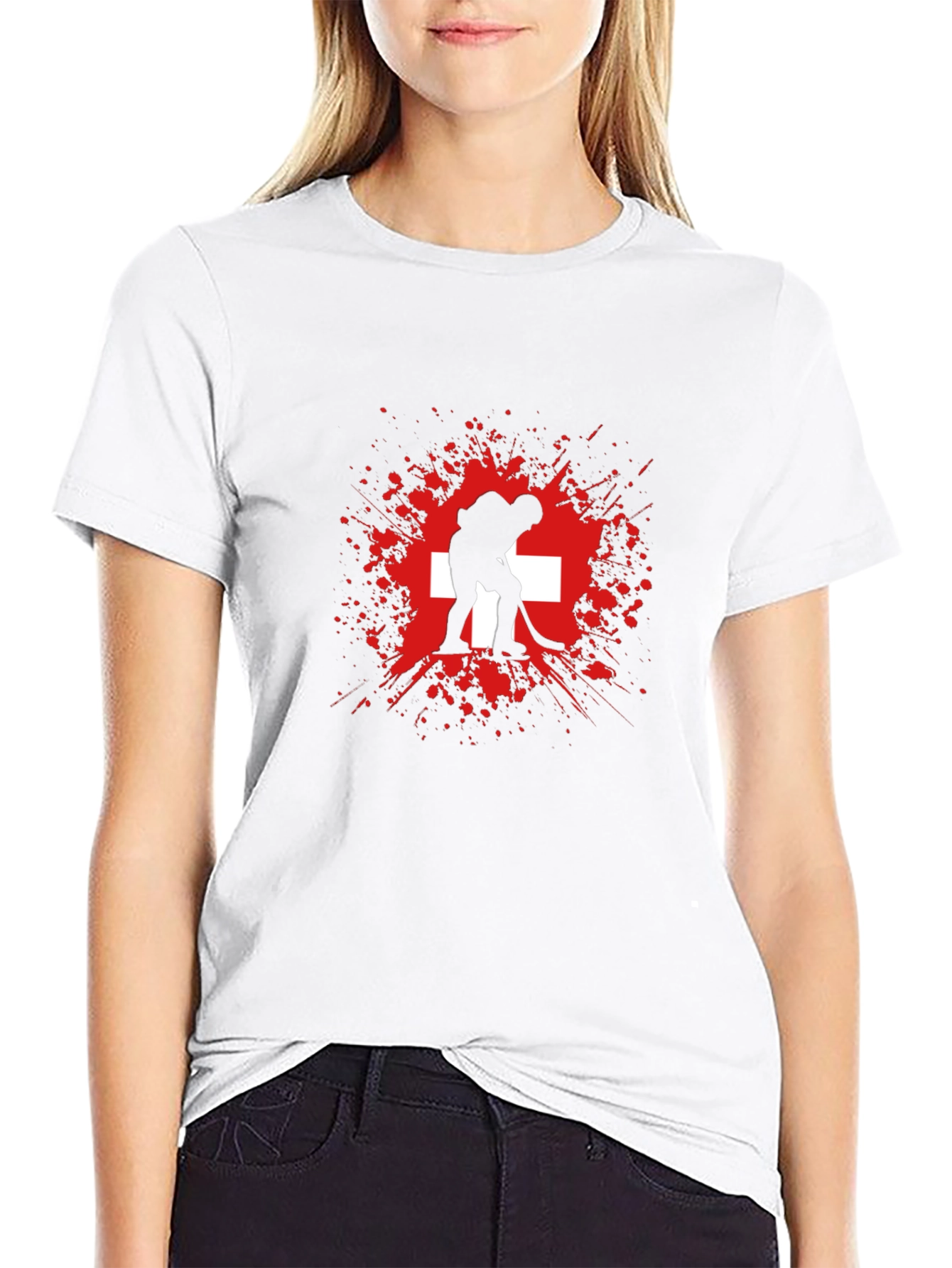 Swiss Hockey T-Shirt - Cool Sporty Design