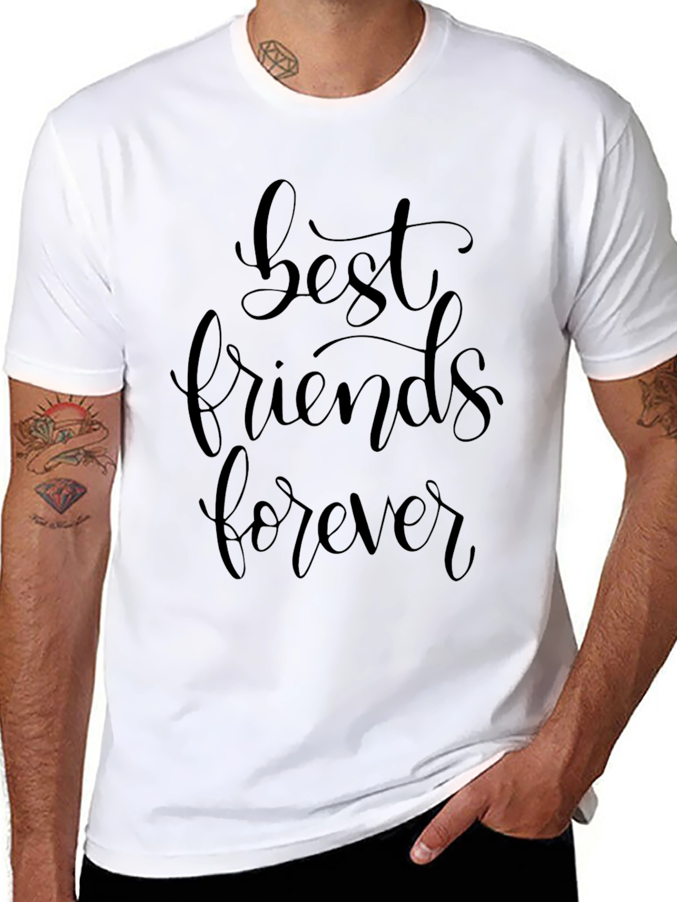Best Friends Forever Black Graphic Tee