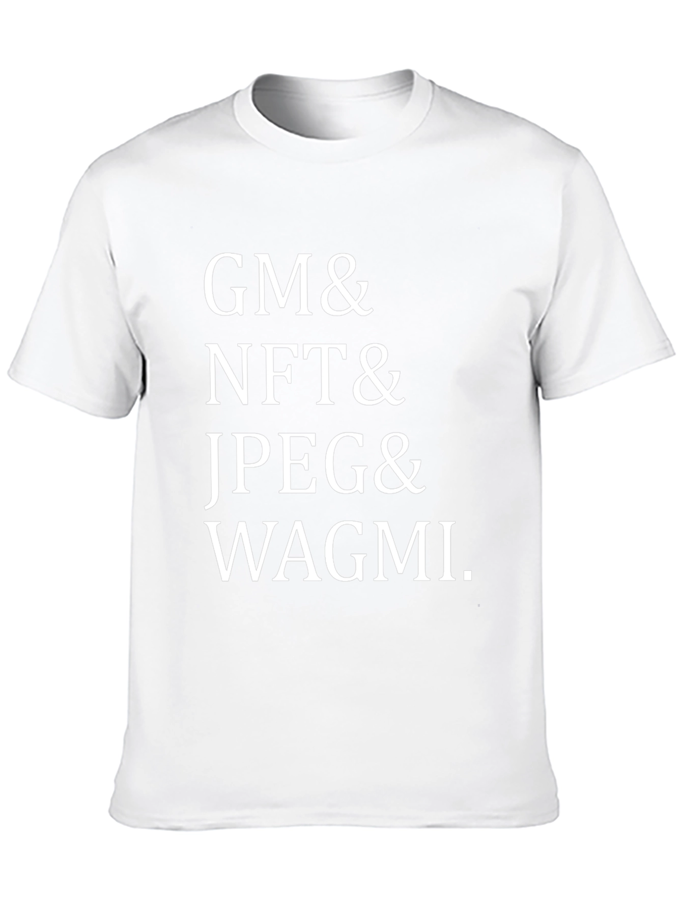 GM & NFT & JPEG & WAGMI Black T-Shirt