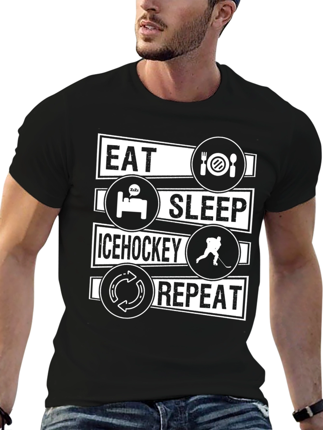 Eat Sleep Ice Hockey Repeat T-Shirt