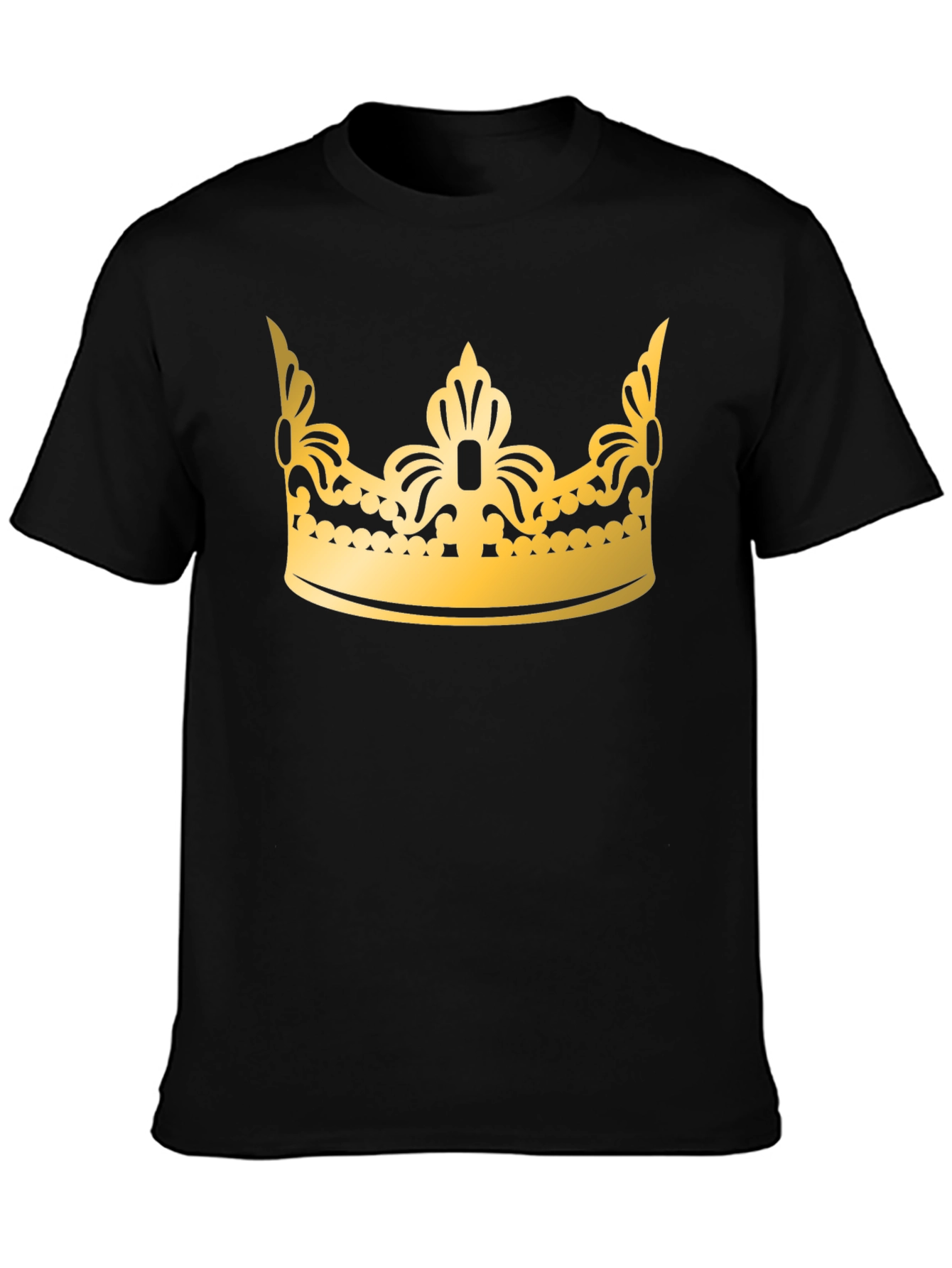 Gold Crown Graphic Black T-Shirt