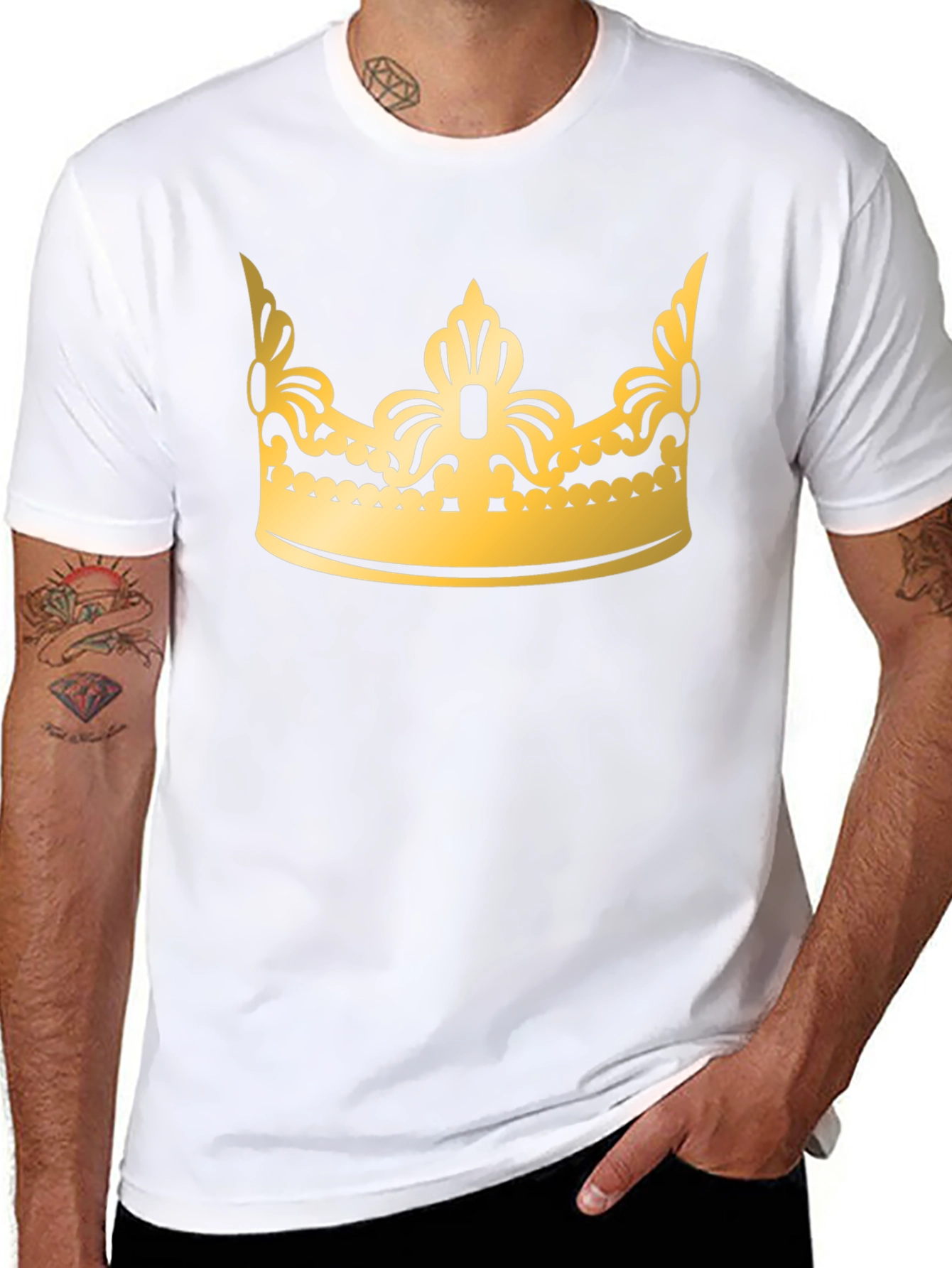 Gold Crown Graphic Black T-Shirt