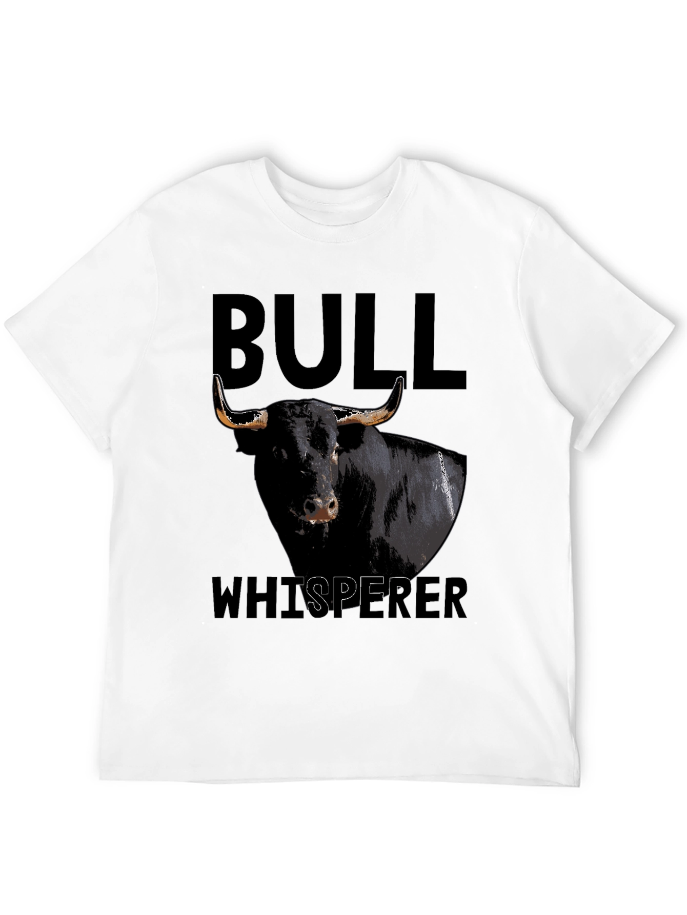 Bull Whisperer Graphic Tee - Black Cotton T-Shirt