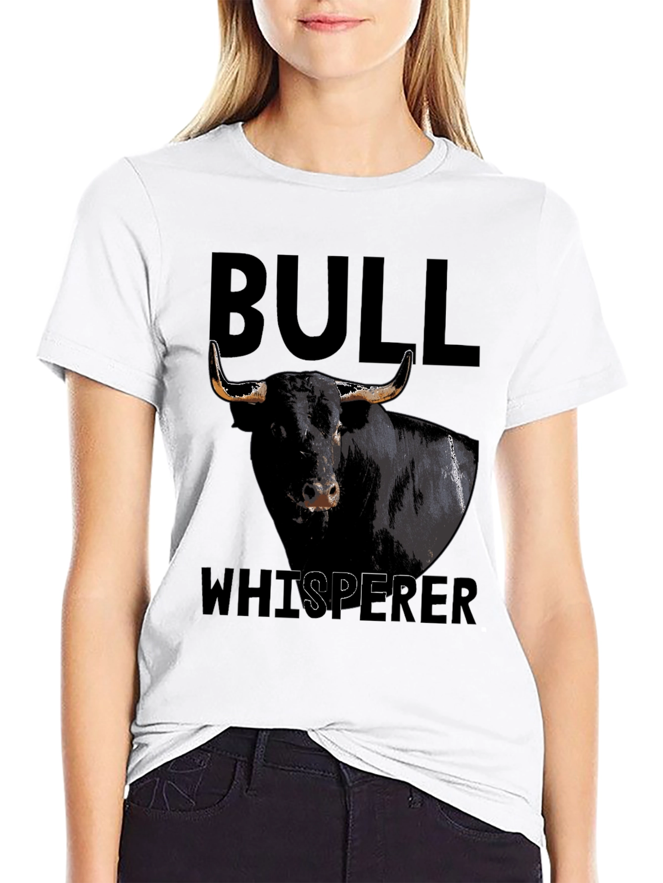 Bull Whisperer Graphic Tee - Black Cotton T-Shirt