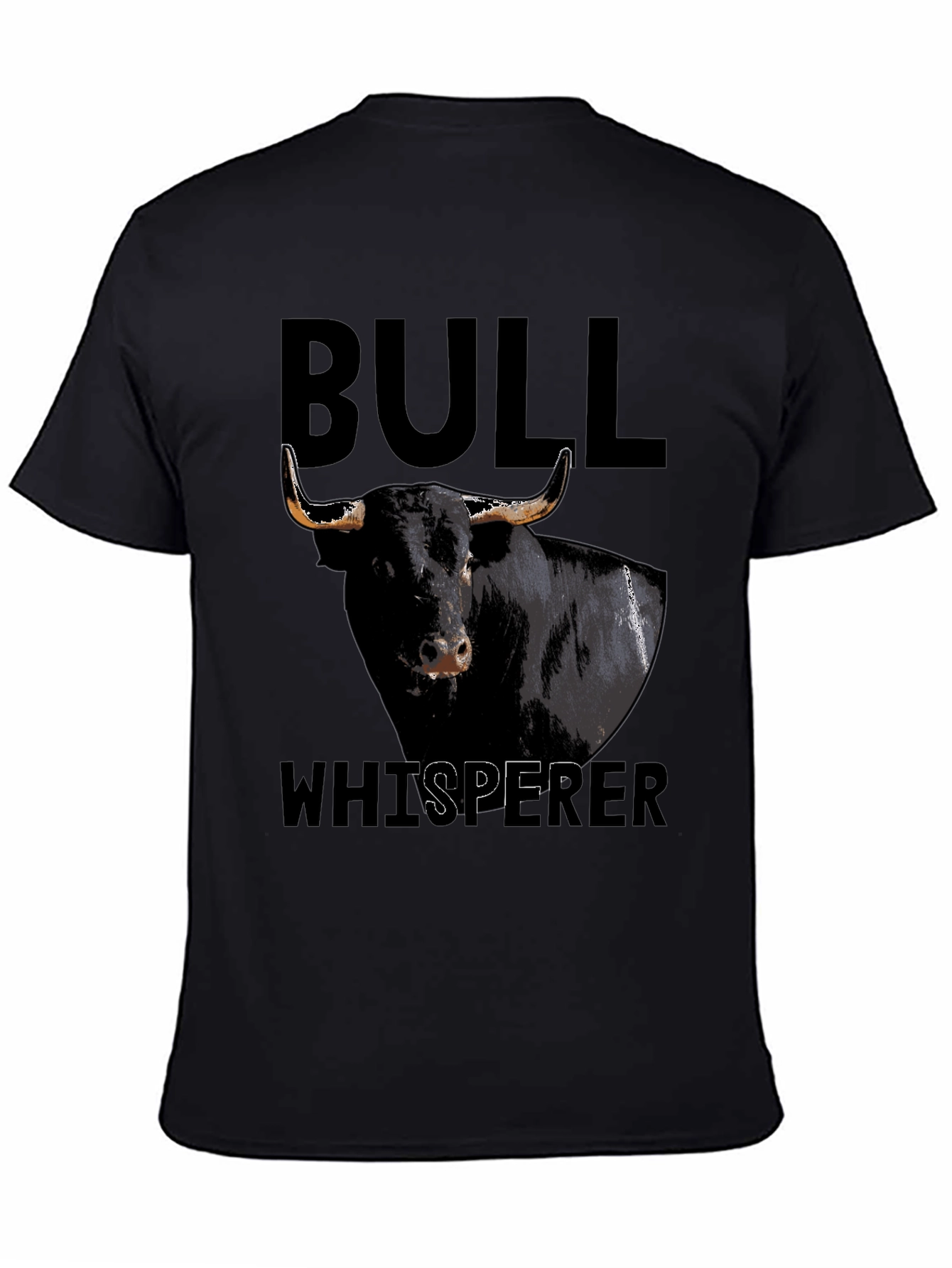 Bull Whisperer Graphic Tee - Black Cotton T-Shirt