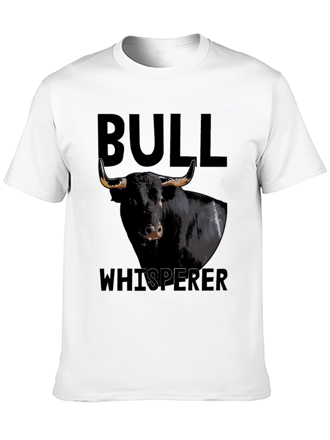 Bull Whisperer Graphic Tee - Black Cotton T-Shirt