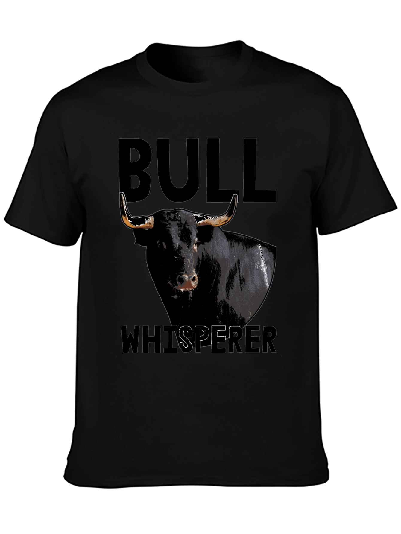 Bull Whisperer Graphic Tee - Black Cotton T-Shirt