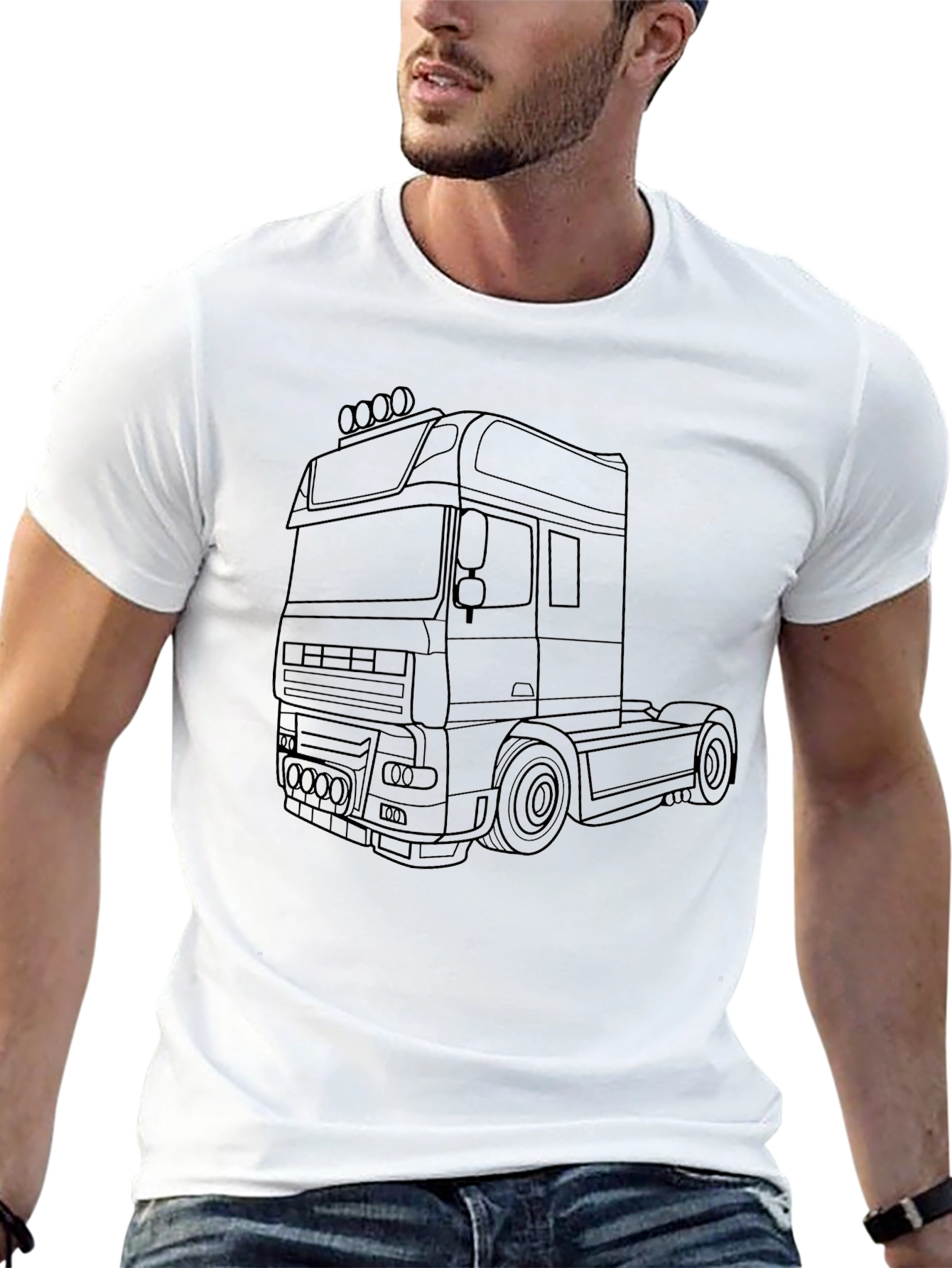 Truck Outline Graphic T-Shirt