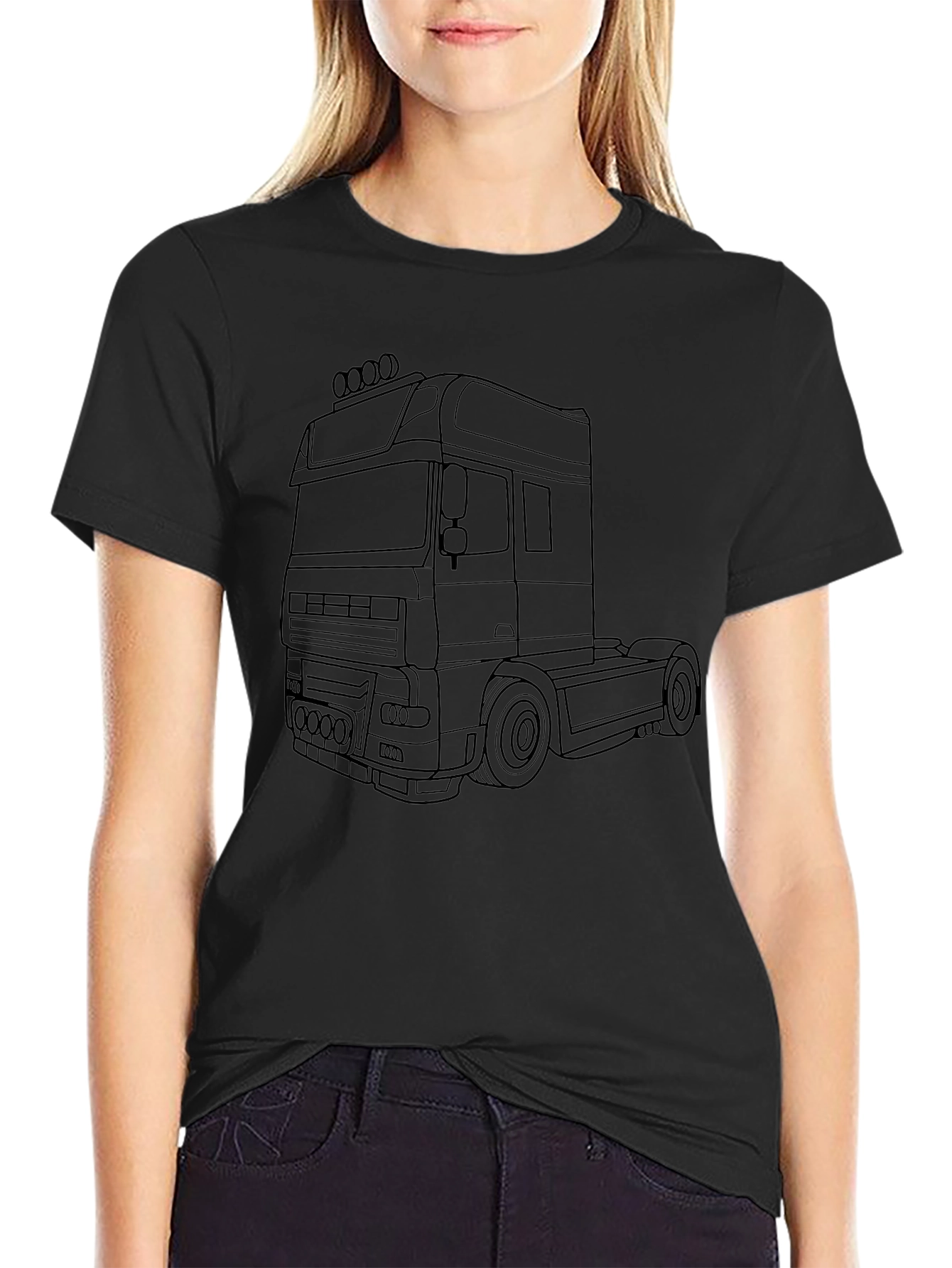 Truck Outline Graphic T-Shirt