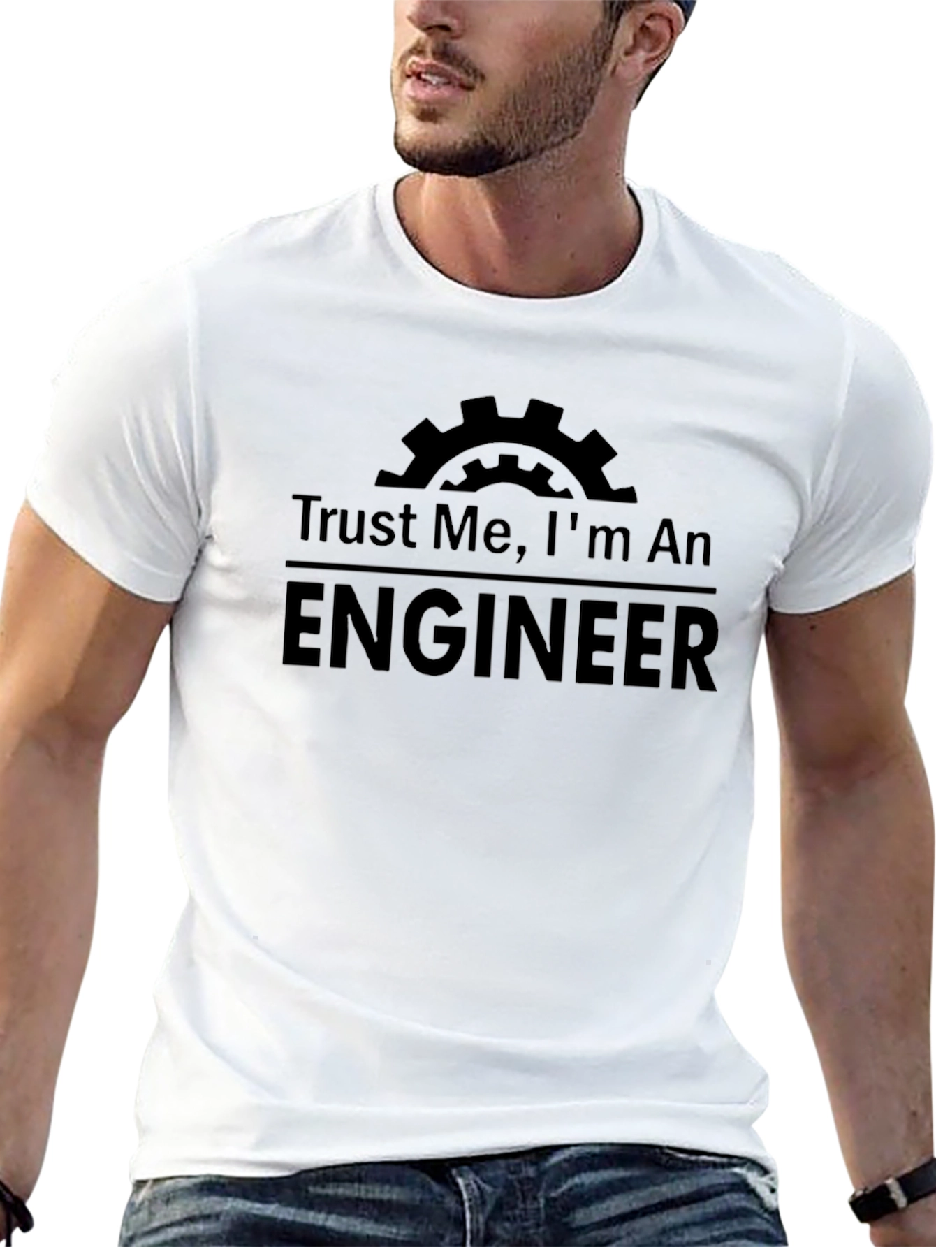 Trust Me Im An Engineer Black T-Shirt