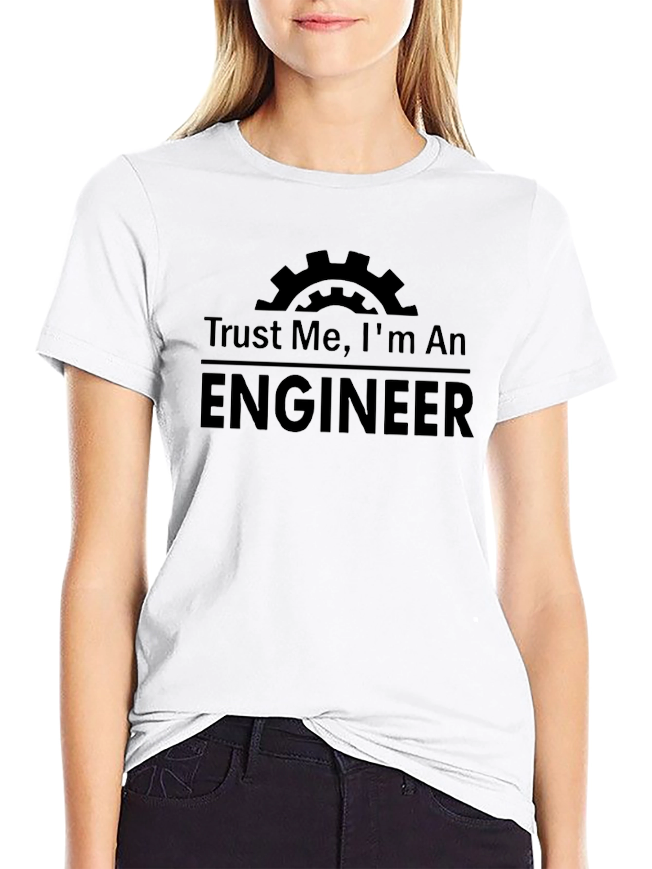 Trust Me Im An Engineer Black T-Shirt