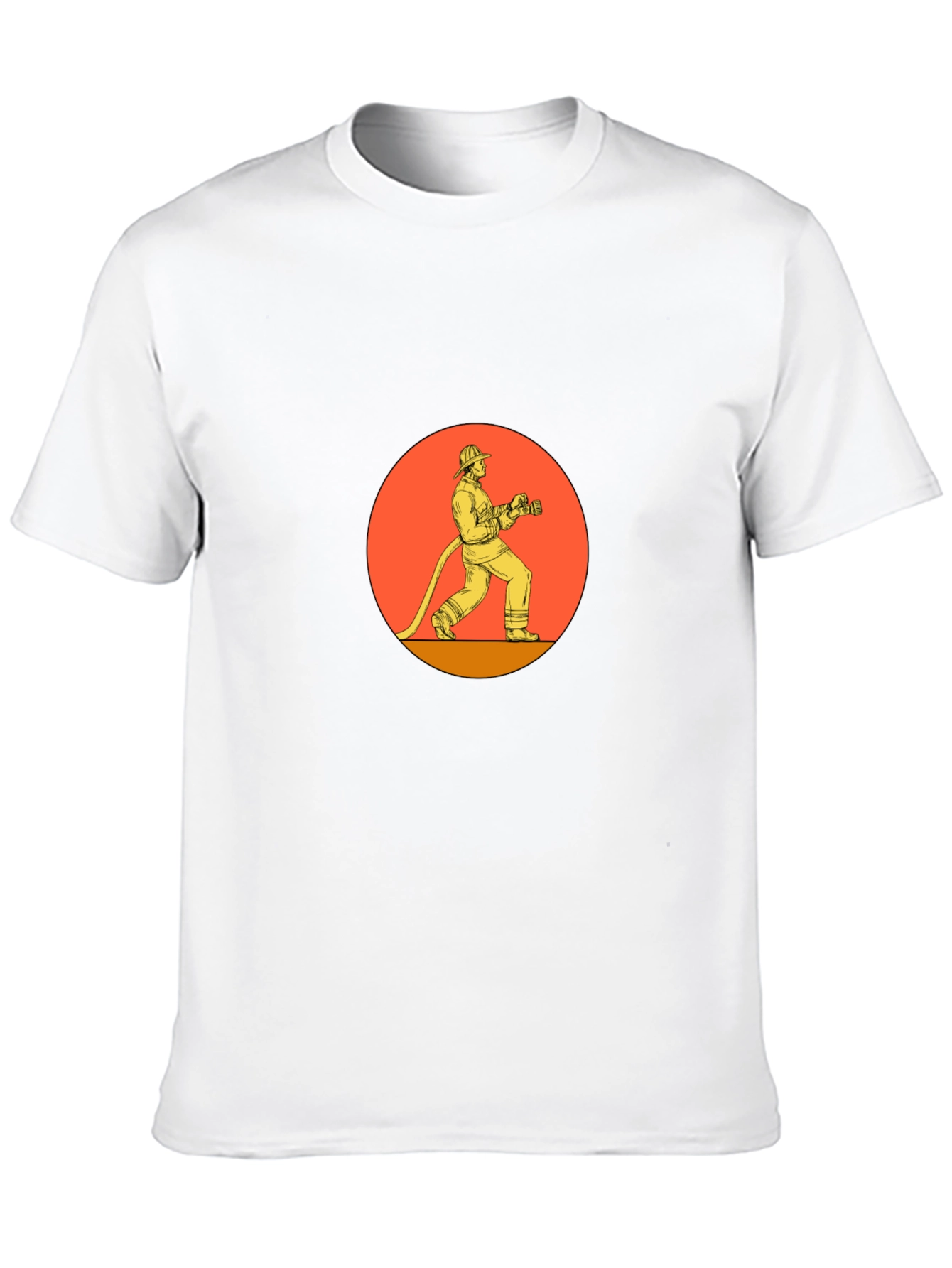 Firefighter Graphic T-Shirt - Black Cotton Tee