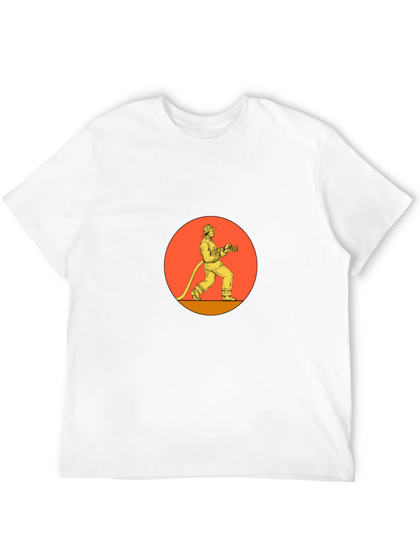 Firefighter Graphic T-Shirt - Black Cotton Tee