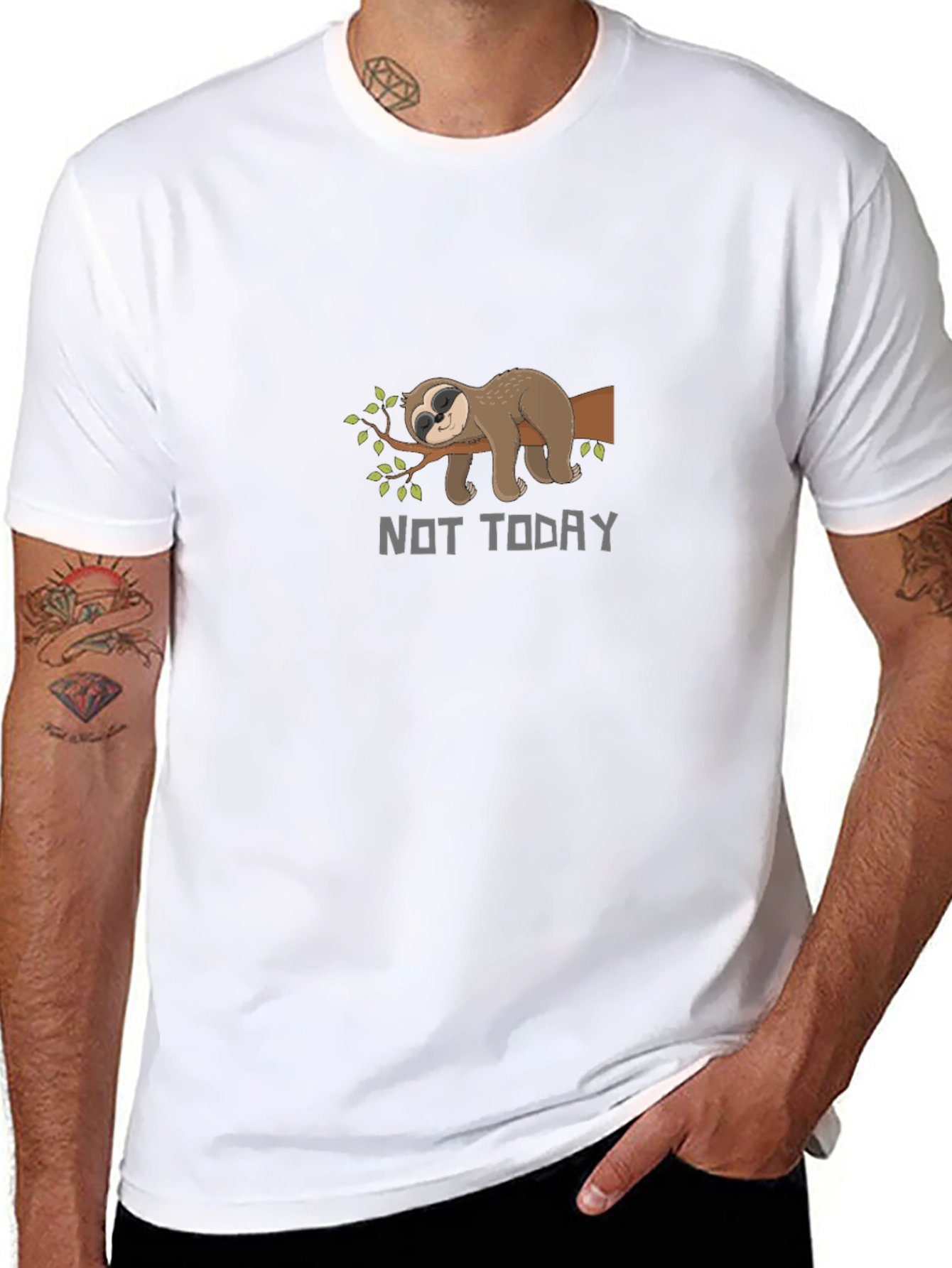 Not Today Sloth T-Shirt - Funny Lazy Animal Tee