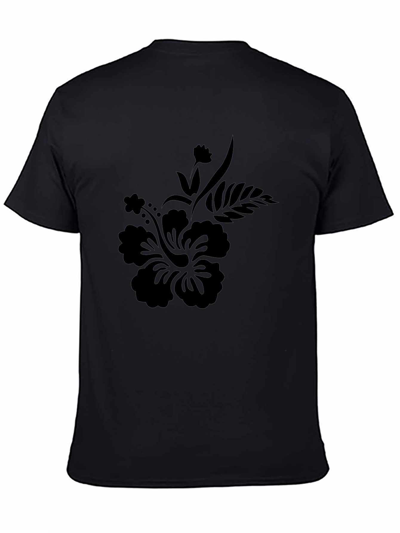 Black Floral Graphic Print T-Shirt