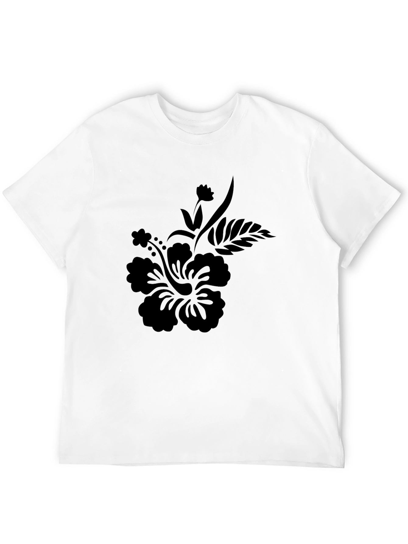 Black Floral Graphic Print T-Shirt