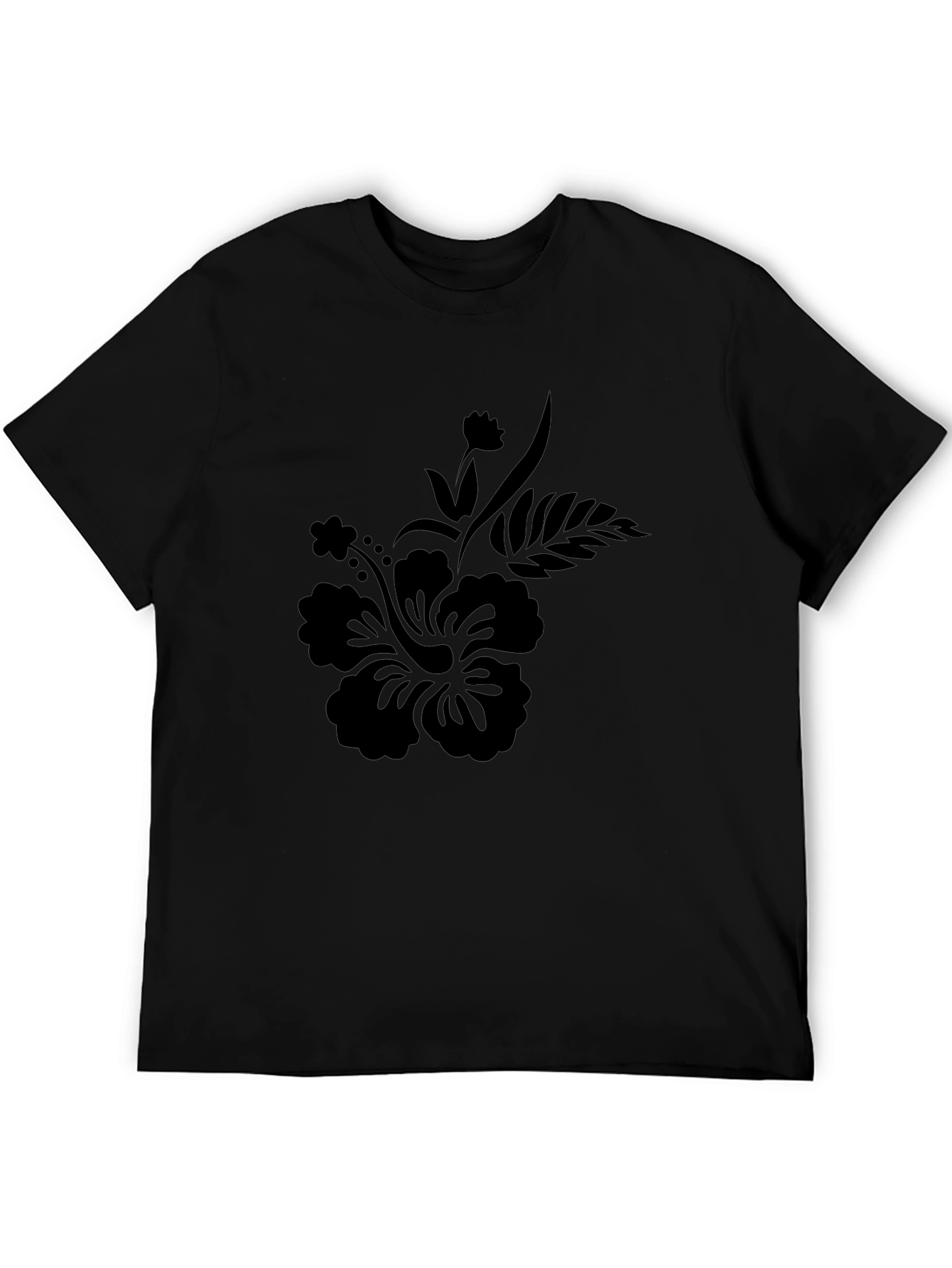 Black Floral Graphic Print T-Shirt