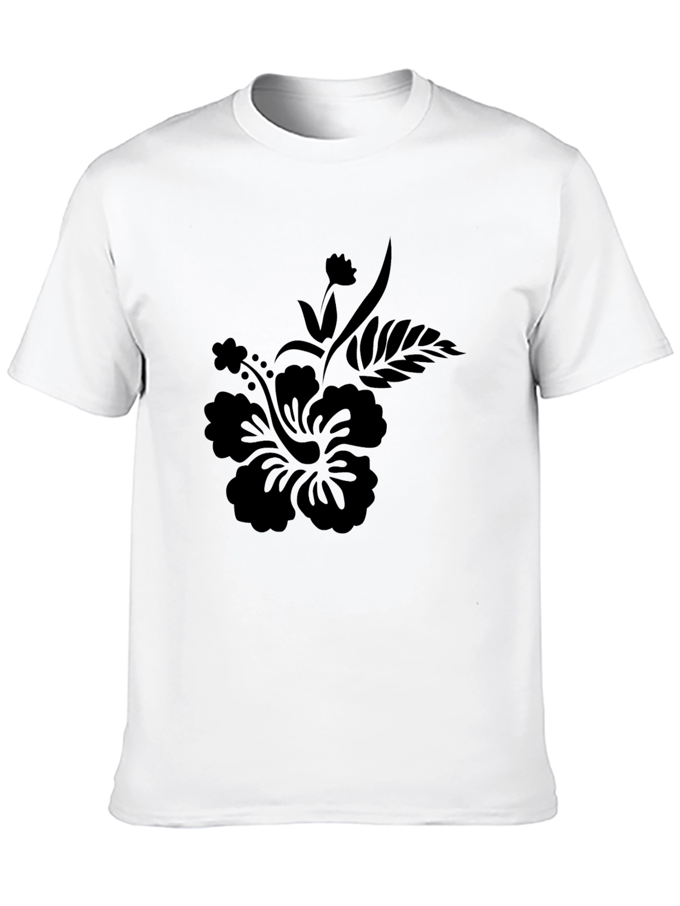 Black Floral Graphic Print T-Shirt