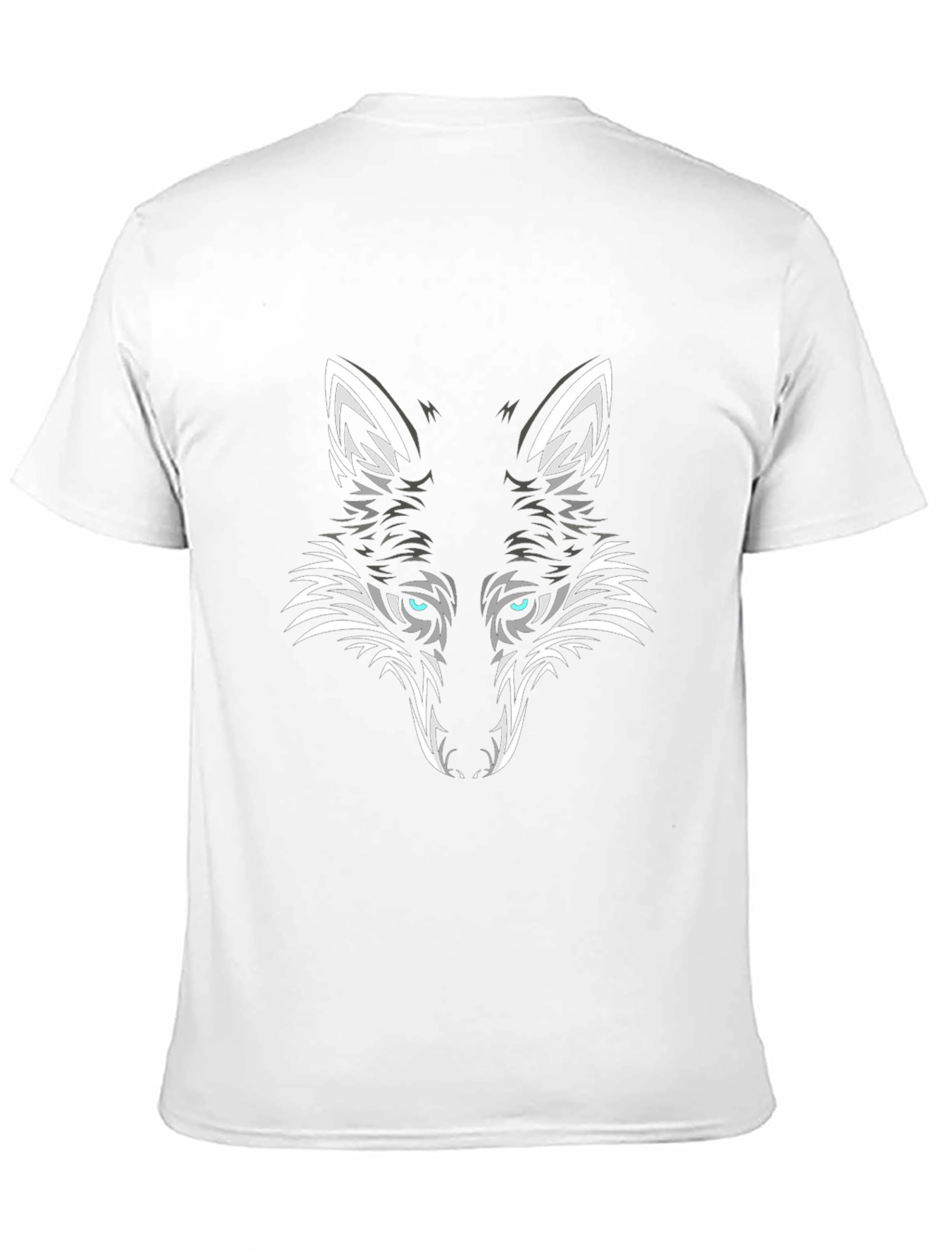 Black T-Shirt with Tribal Fox Graphic