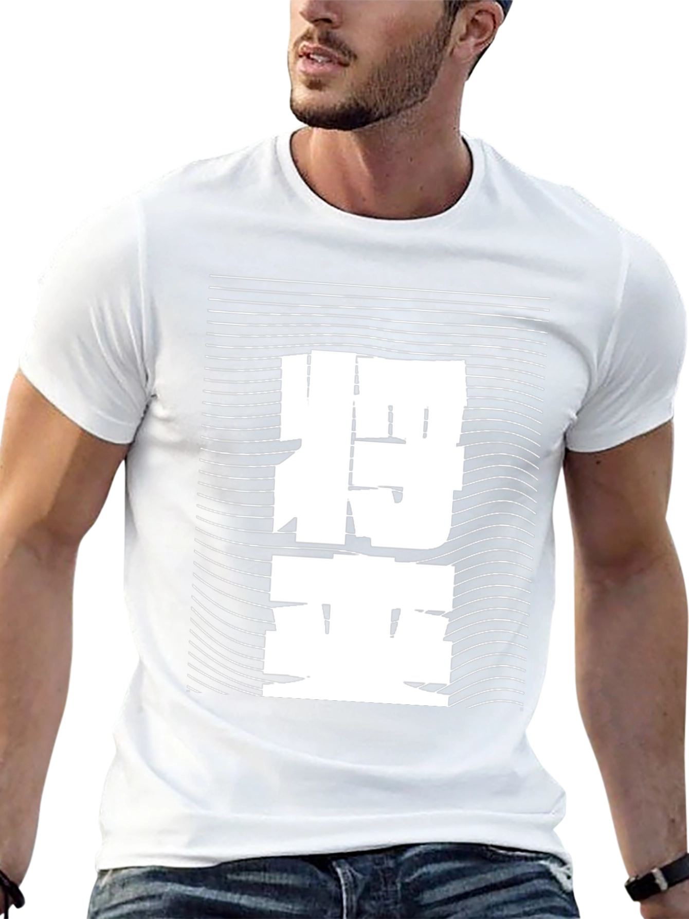 Abstract Japanese Text Tee