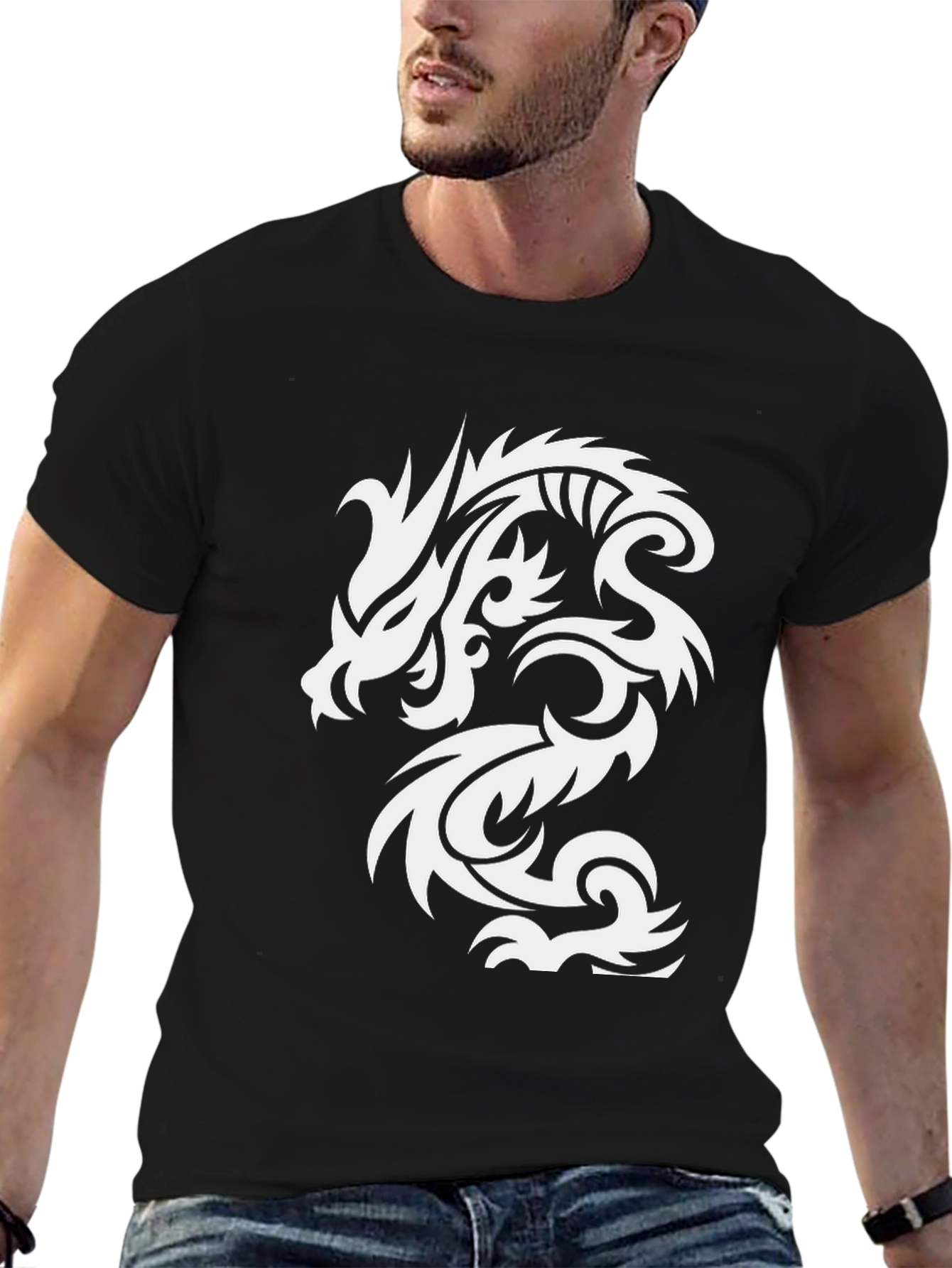 Dragon Graphic Tee - Black