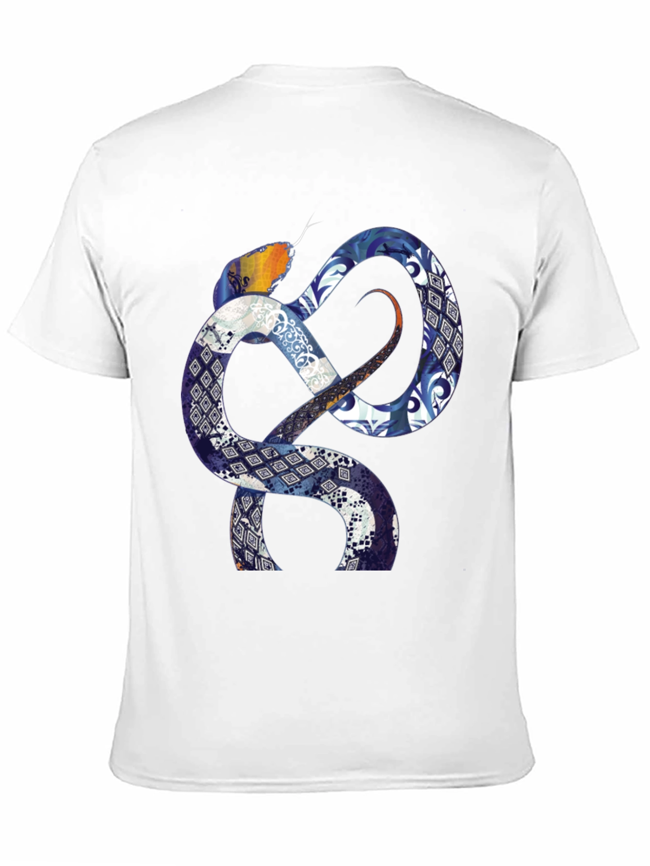 Serpentine Pattern Graphic T-Shirt - Bold Statement Tee