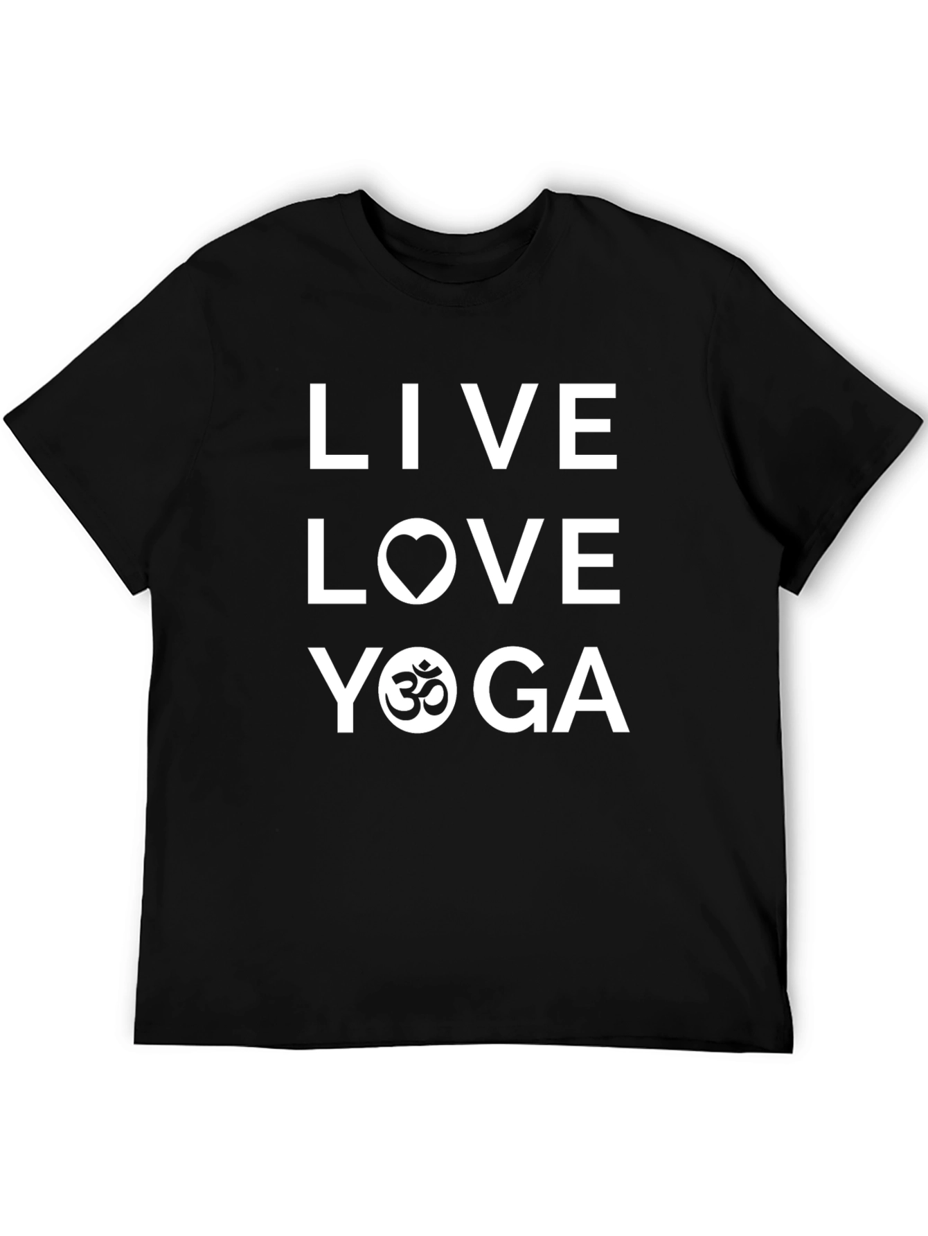 Live Love Yoga Graphic T-Shirt - Black